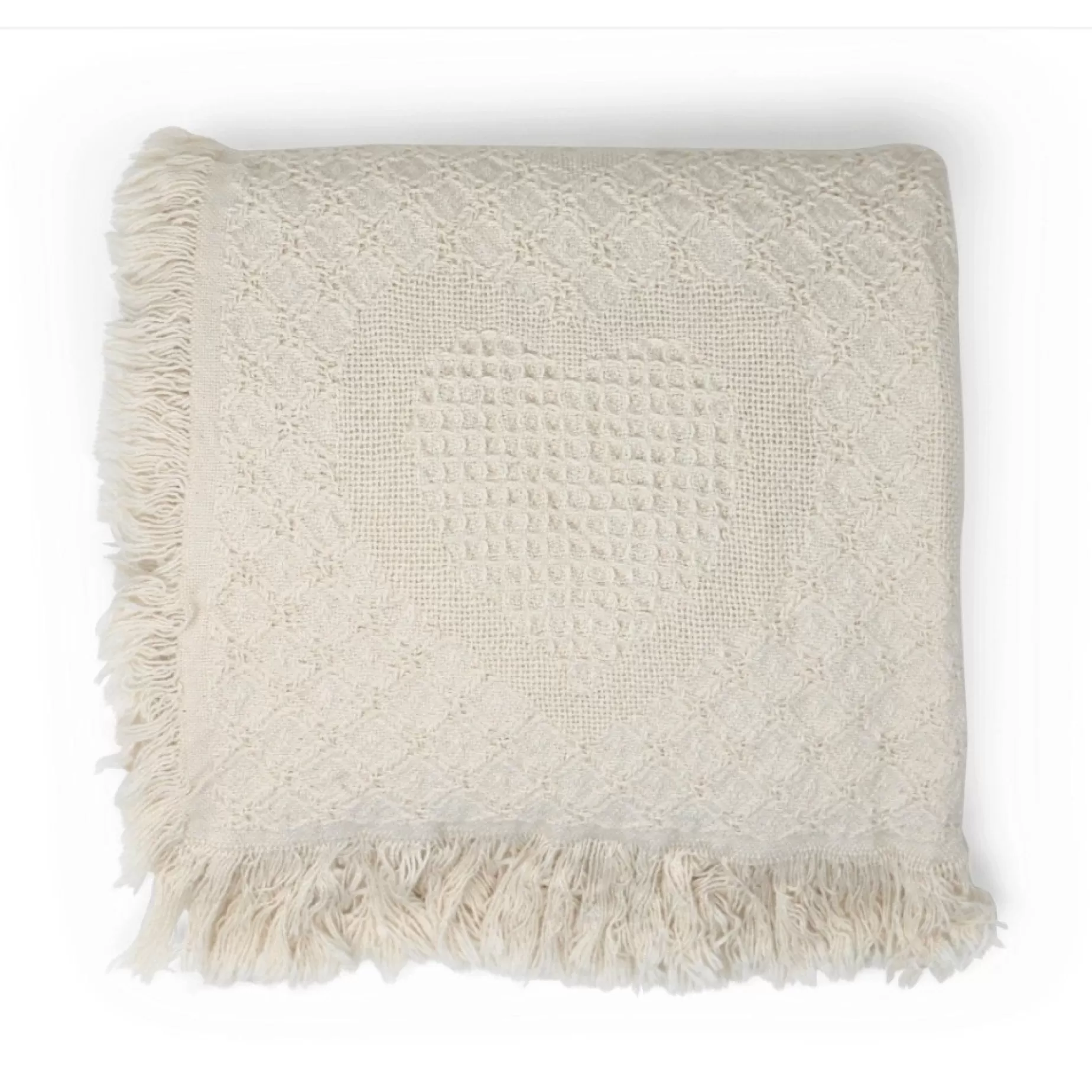 American Heart Throw In Natural Cotton<* Shop