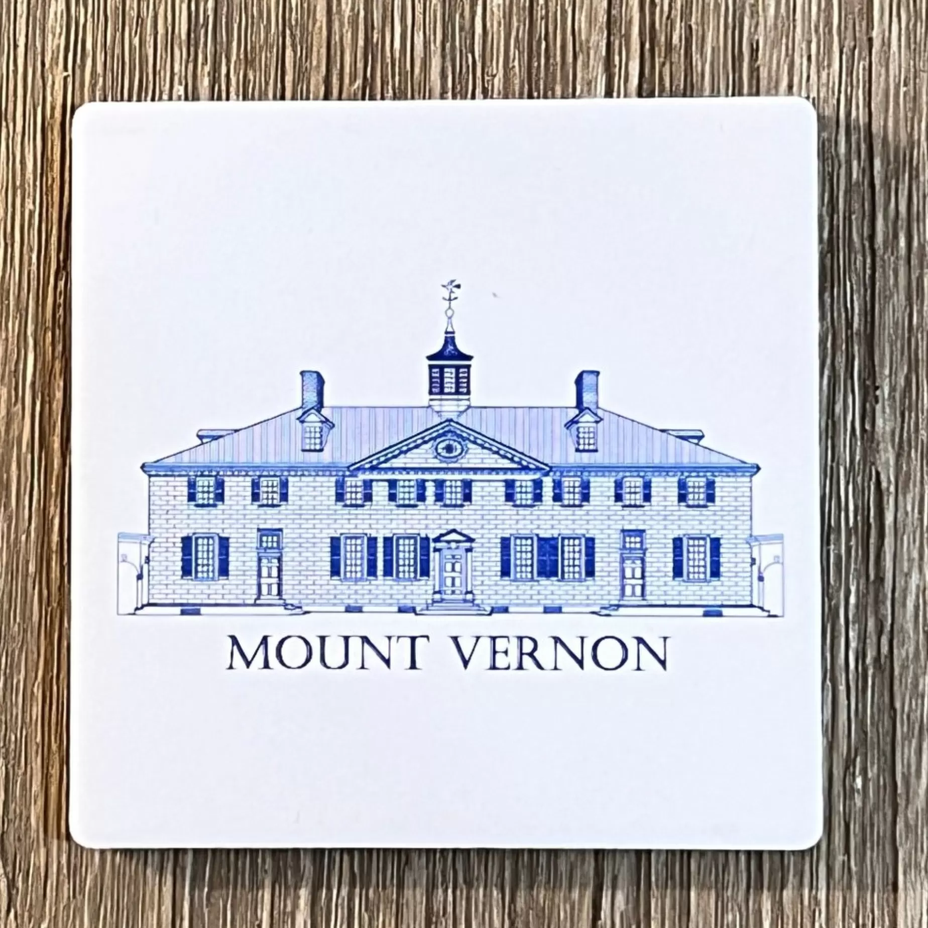 Blue And White Mount Vernon Coaster<Architee Outlet