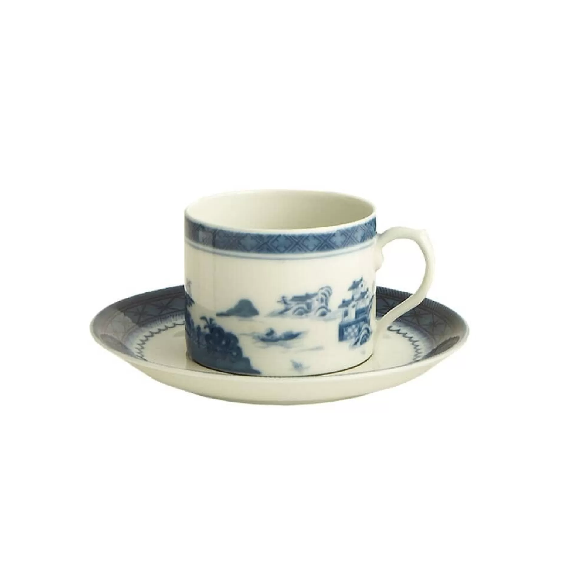 Blue Canton Can Cup And Saucer<* Clearance