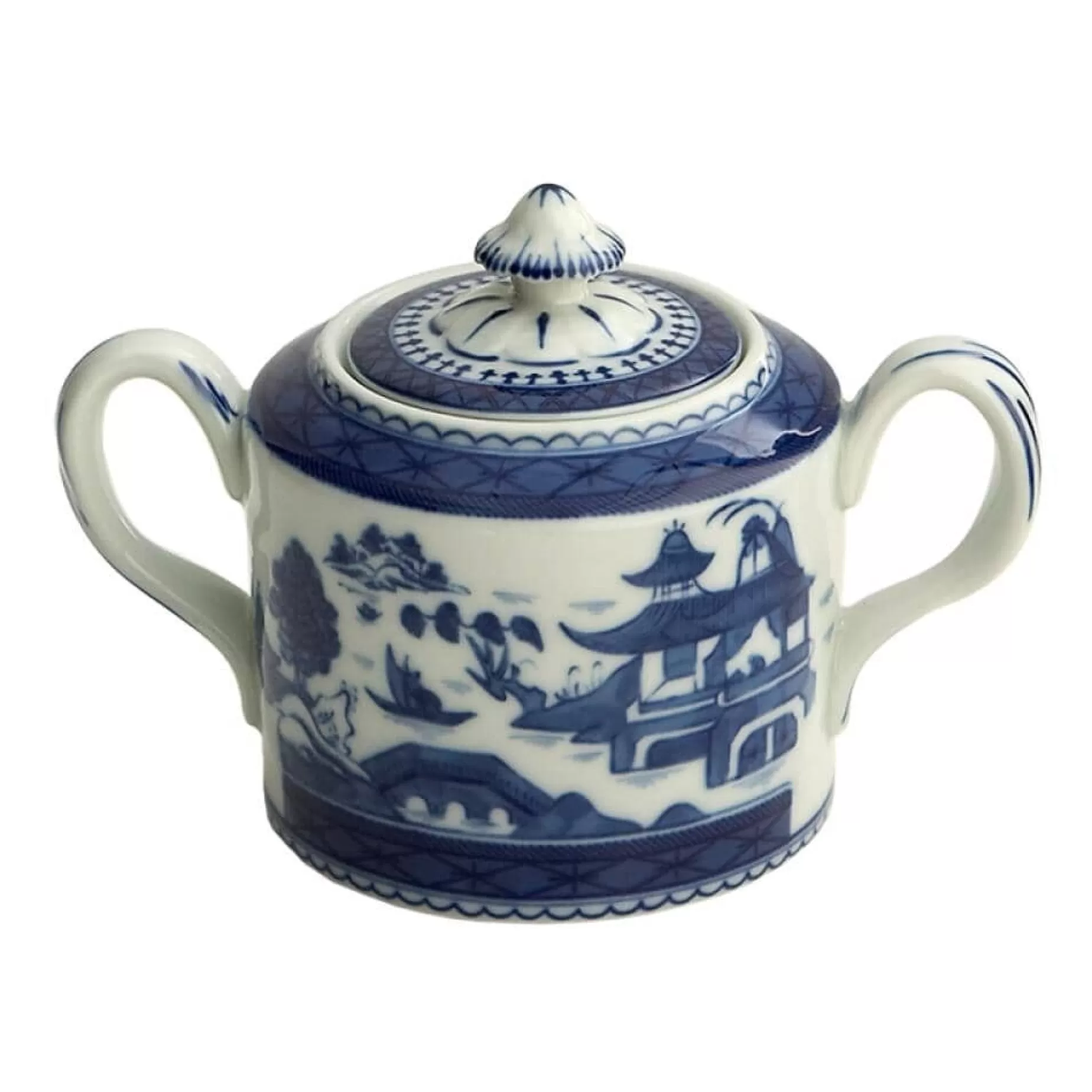 Blue Canton Covered Sugar Bowl<MOTTAHEDEH & COMPANY, INC Store