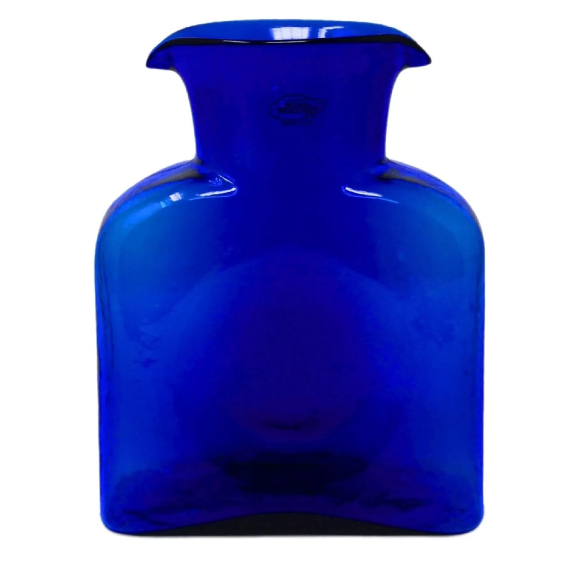 Cobalt Blue Water Bottle Blenko Glass<* New