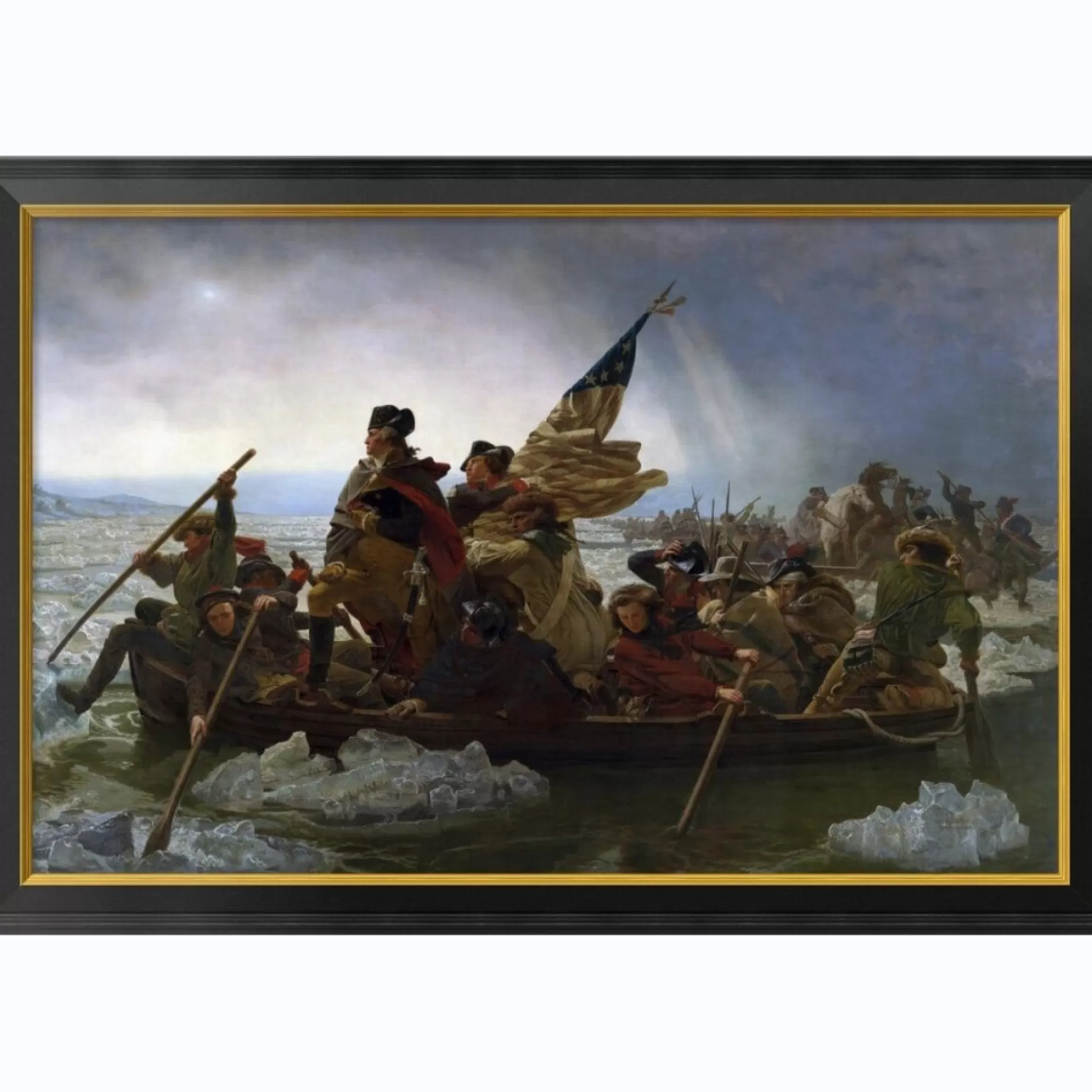 Crossing The Delaware Framed Print: Large Edition<BENTLEY GLOBAL ARTS GROUP Discount