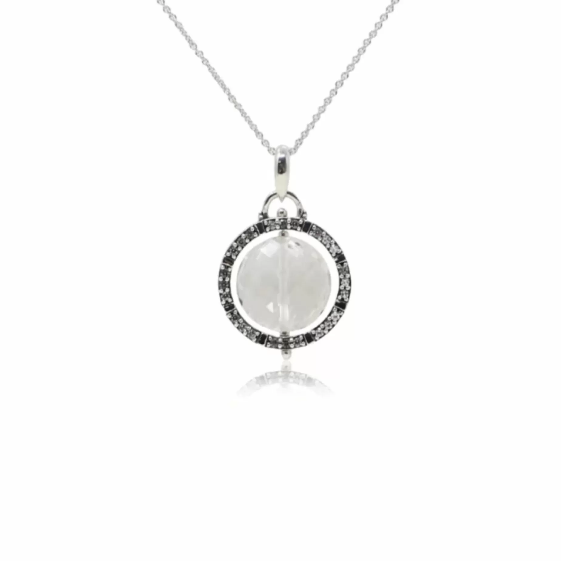 Crystal And Topaz Sterling Silver Reflector Pendant<Color Craft Inc Fashion