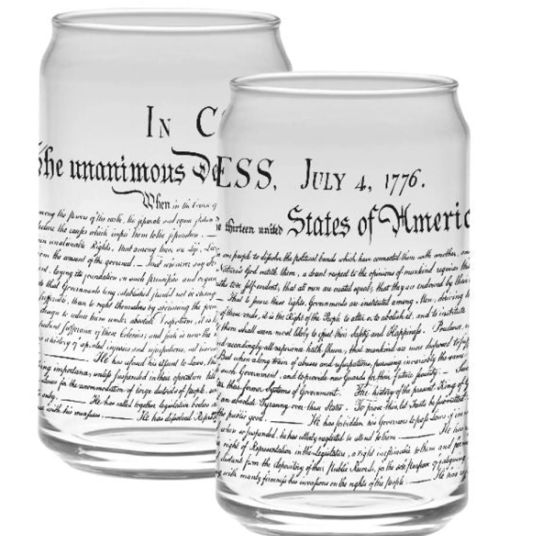 Declaration Of Independence Tall Glassware<Capsco Inc New