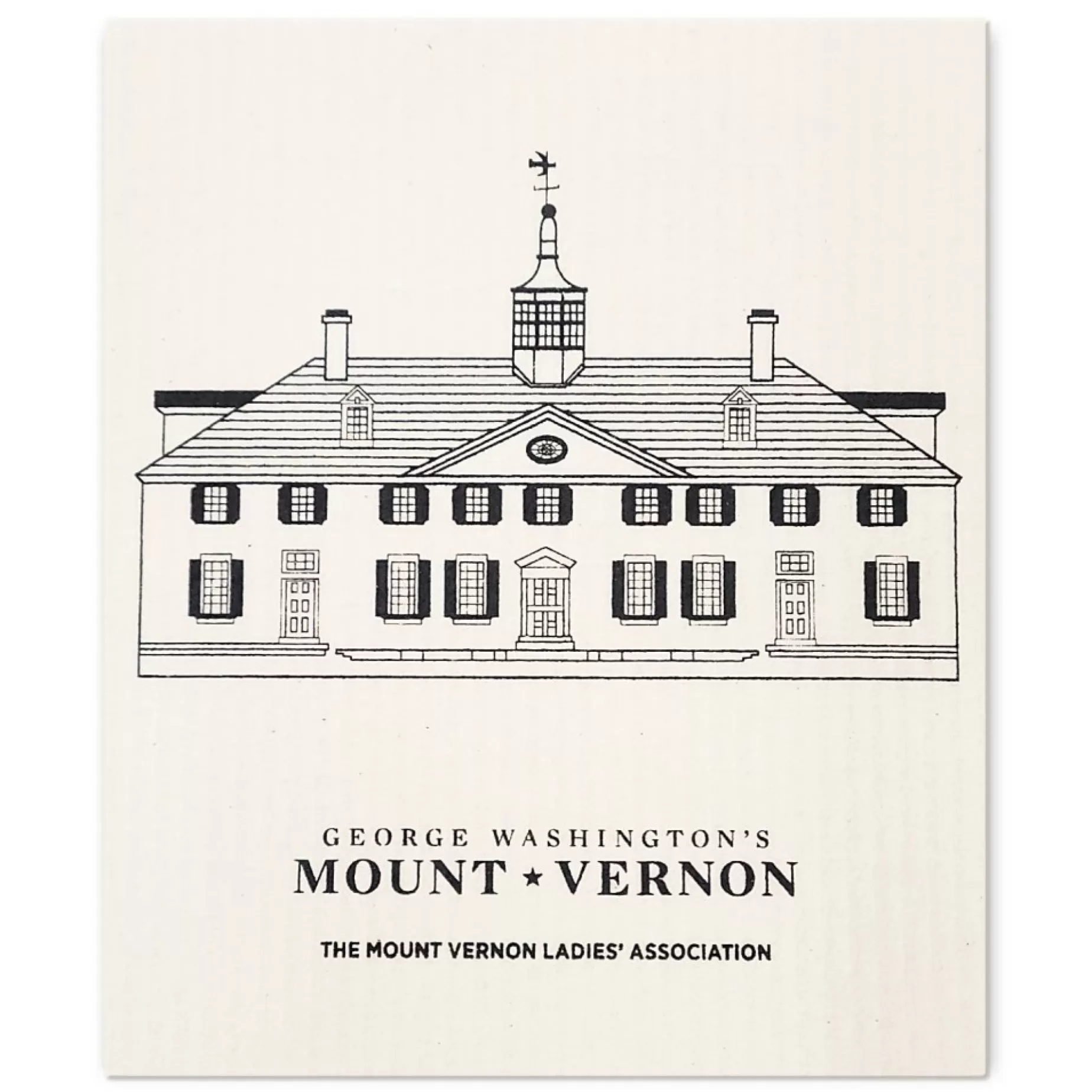 Eco-Friendly Swedish Dish Cloth - George Washington's Mount Vernon<THREE BLUEBIRDS Online