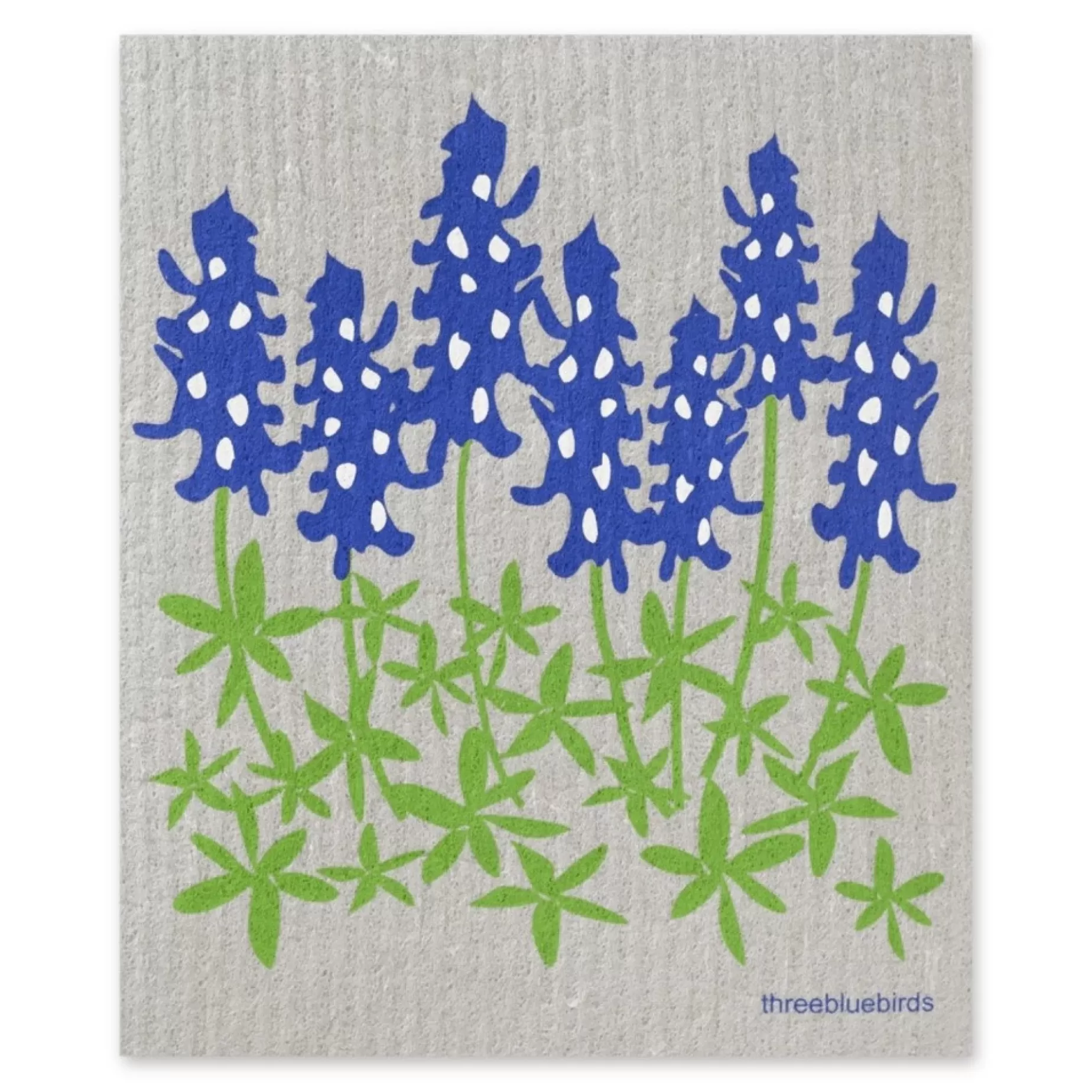 Eco-Friendly Swedish Dishcloth - Bluebonnets<THREE BLUEBIRDS Hot