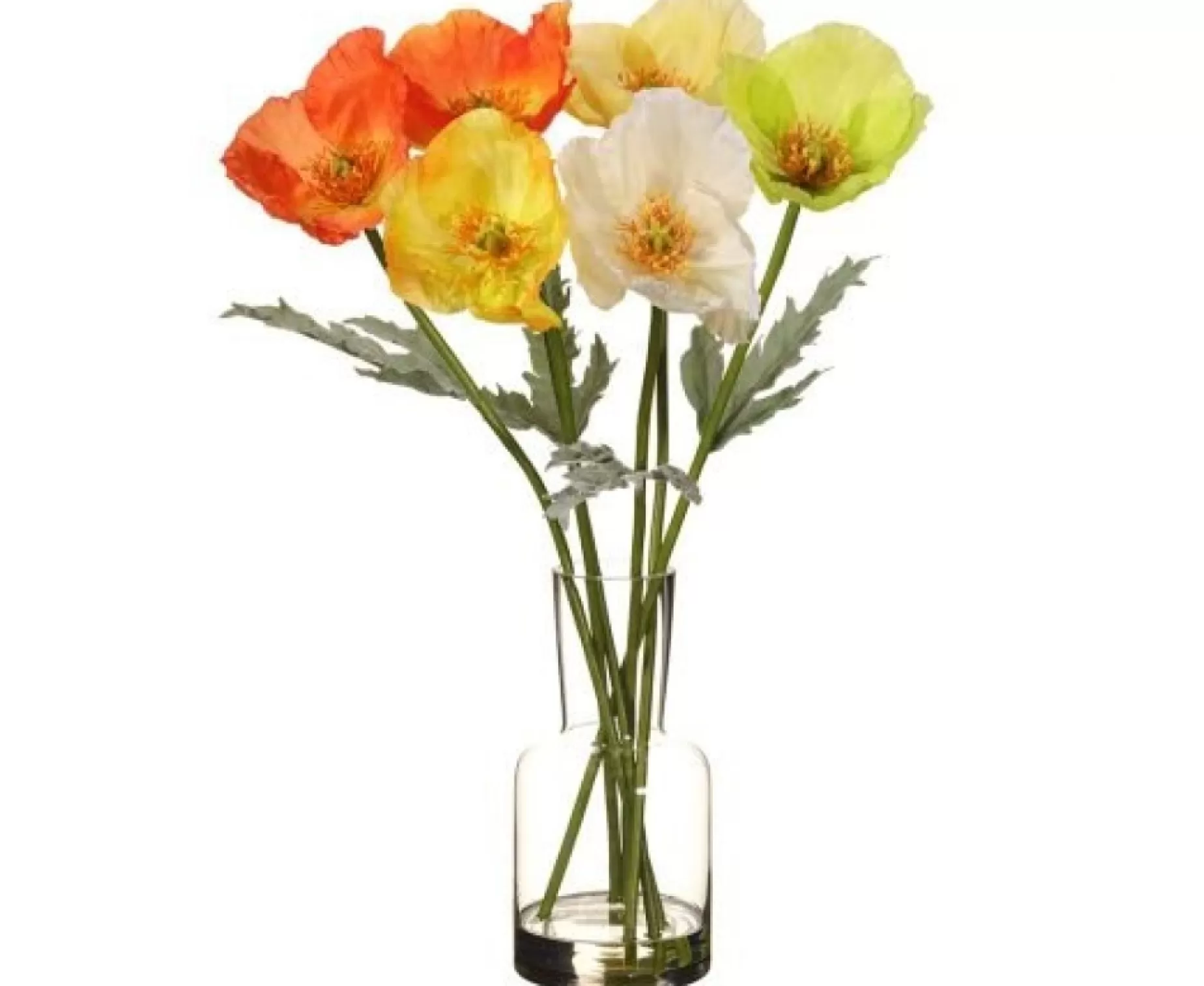 Faux Floral Table Arrangement - Orange And Yellow Poppies<ALLSTATE FLORAL Store