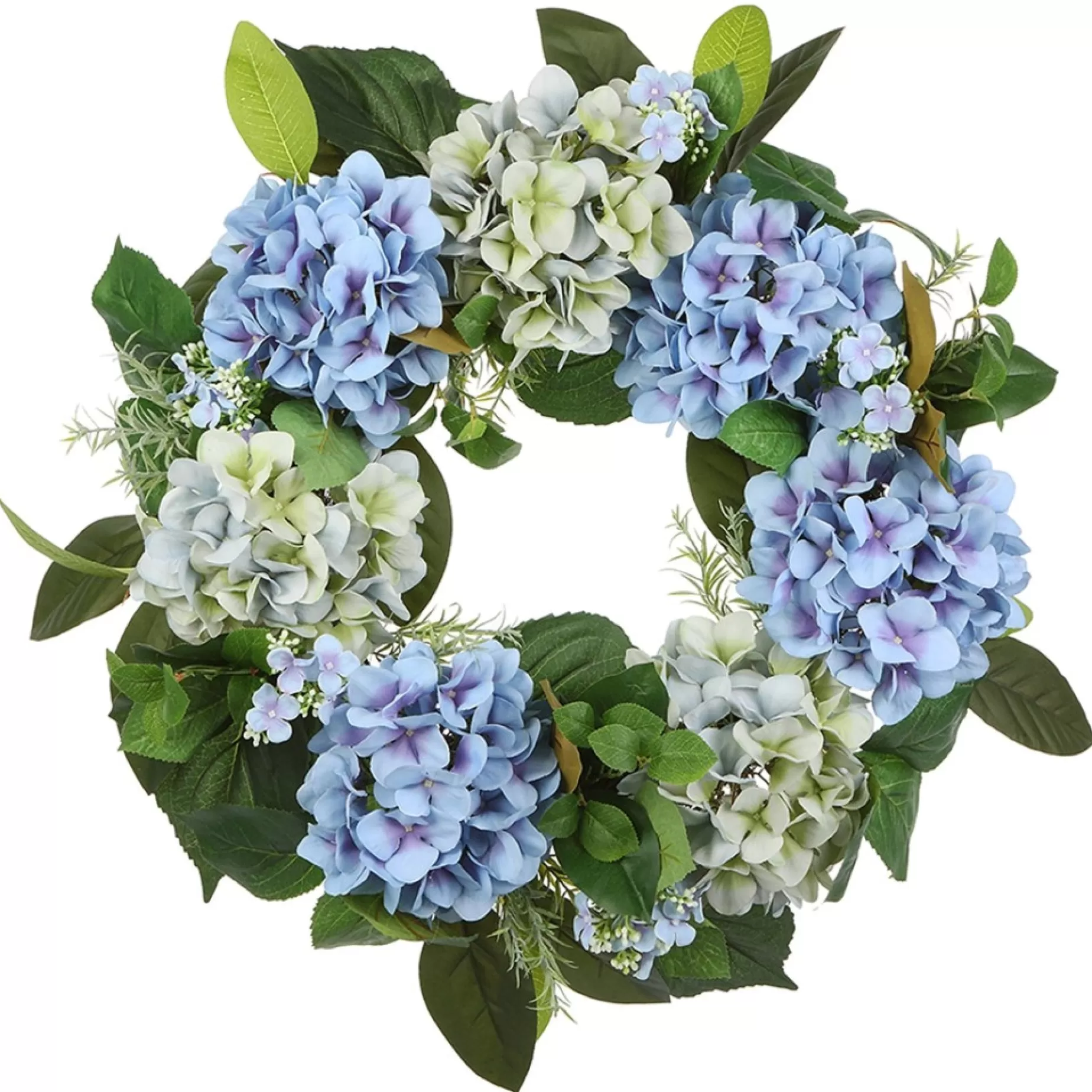 Faux Hydrangea Wreath - Blue<ALLSTATE FLORAL Best