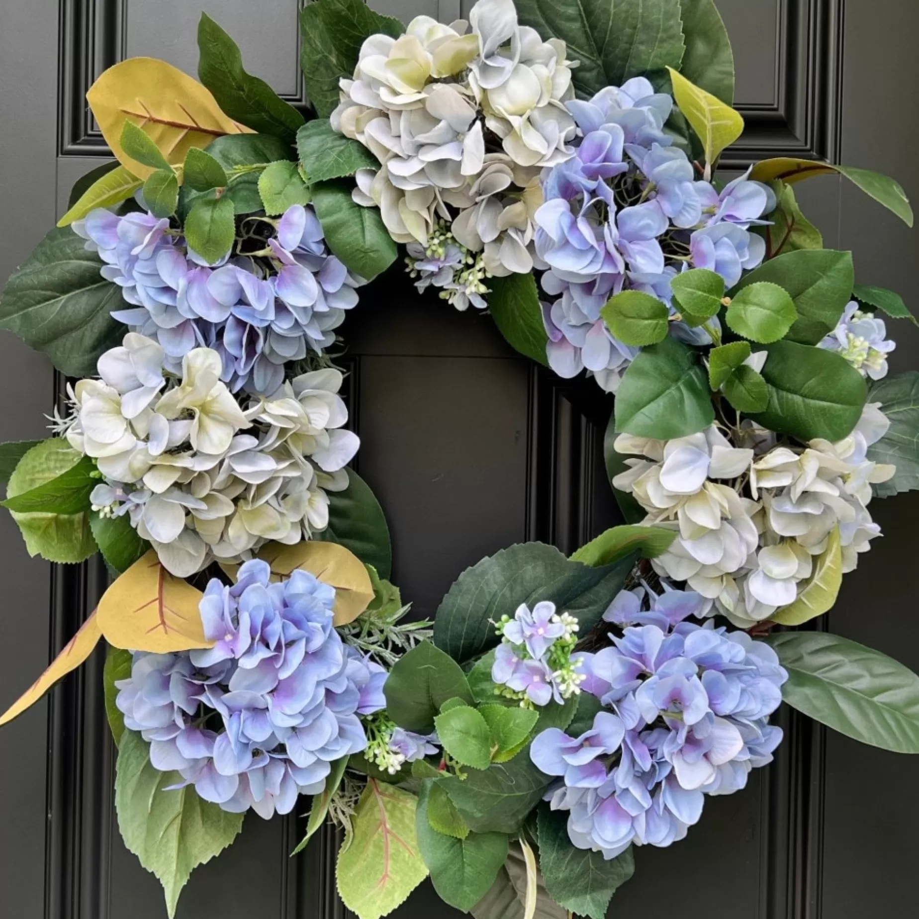 Faux Hydrangea Wreath - Blue<ALLSTATE FLORAL Online