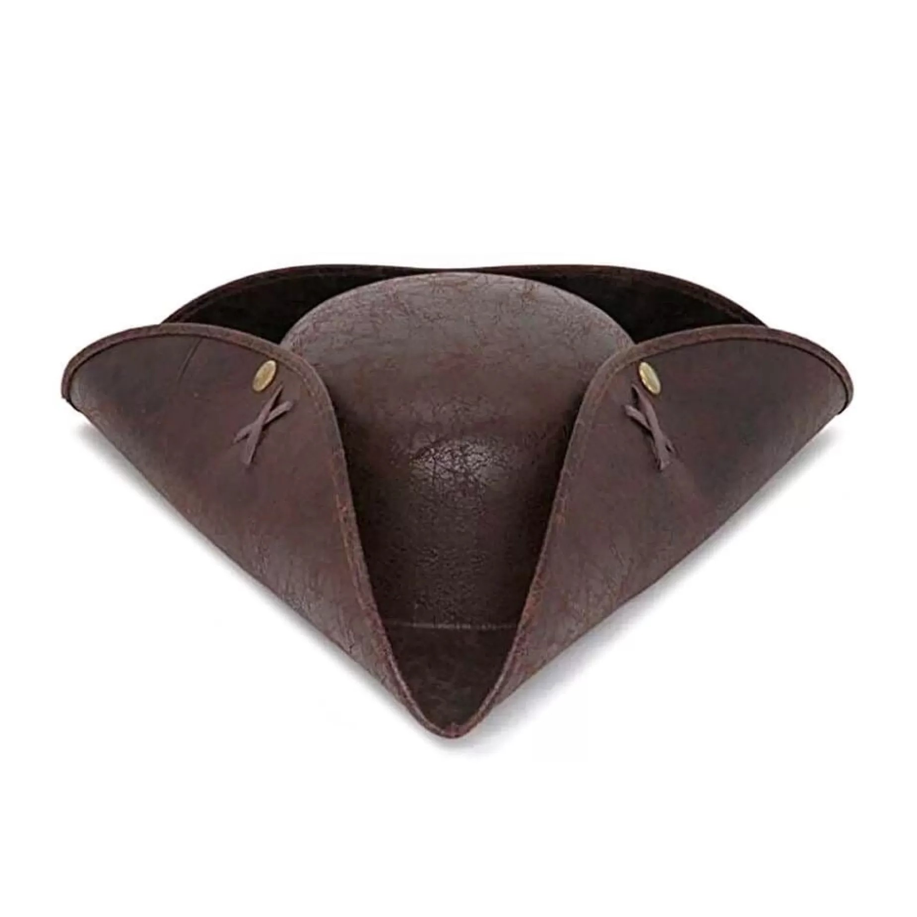 Faux Leather Brown Tri-Cornered Hat<JACOBSON HAT COMPANY, INC Store