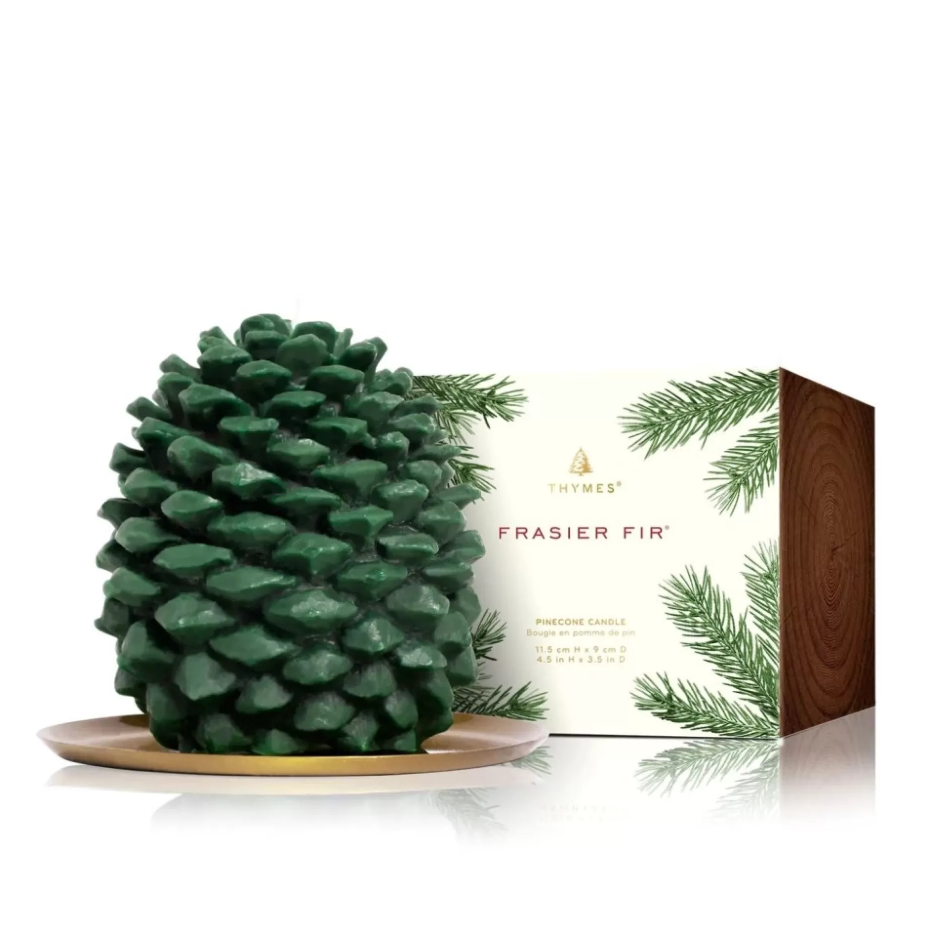 Frasier Fir Pinecone-Shaped Candle With Tray<Thymes Cheap