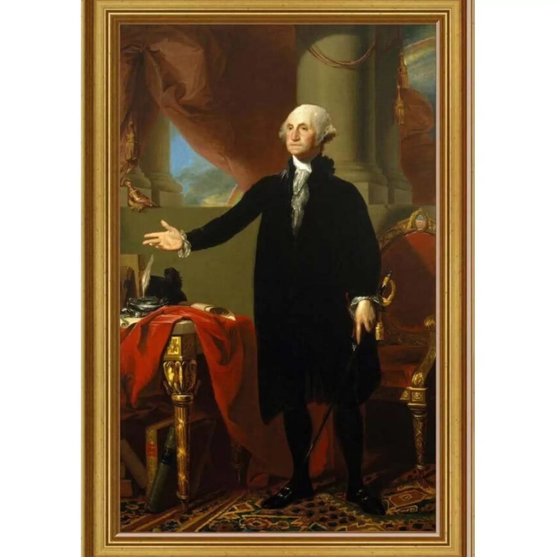 George Washington Lansdowne Portrait Framed Print - Small Edition<BENTLEY GLOBAL ARTS GROUP Sale