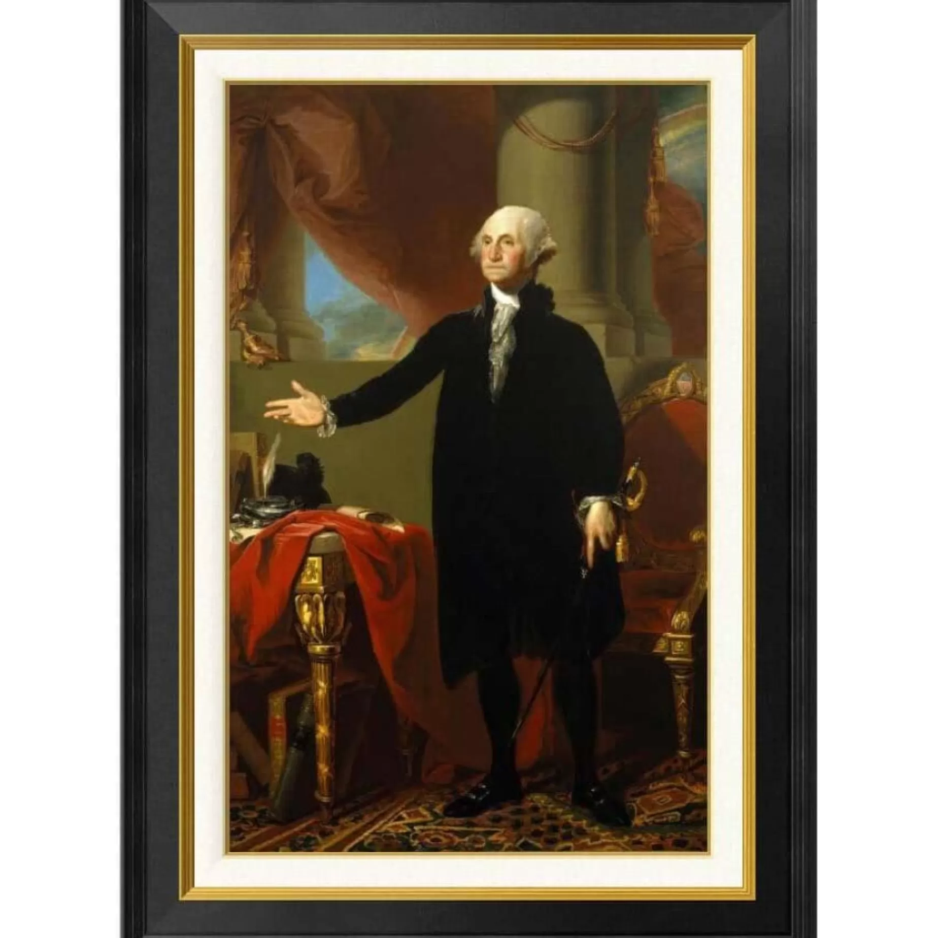 George Washington Lansdowne Portrait Framed Print: Medium Edition<BENTLEY GLOBAL ARTS GROUP Sale