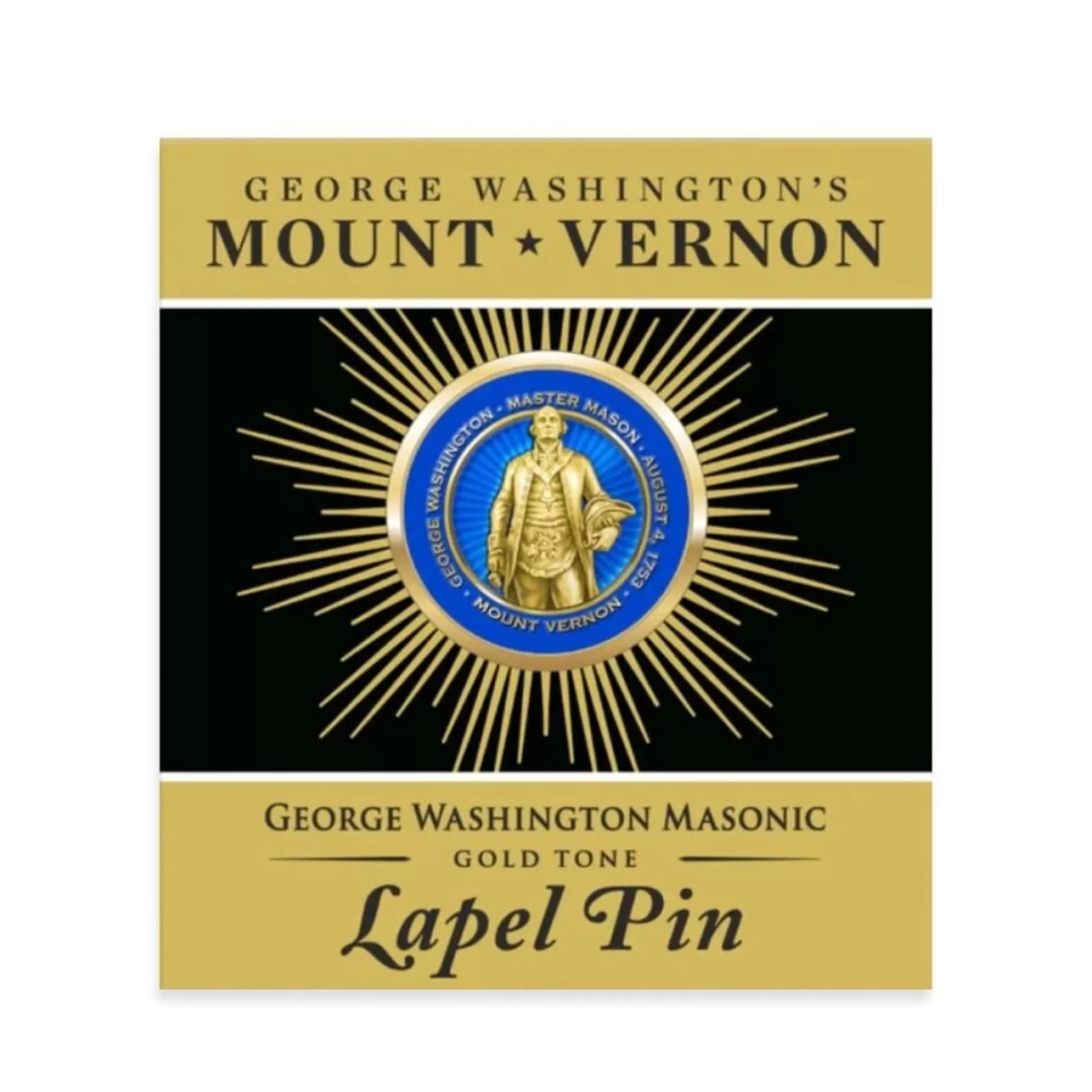 George Washington Masonic Lapel Pin<DESIGN MASTER ASSOCIATES Online