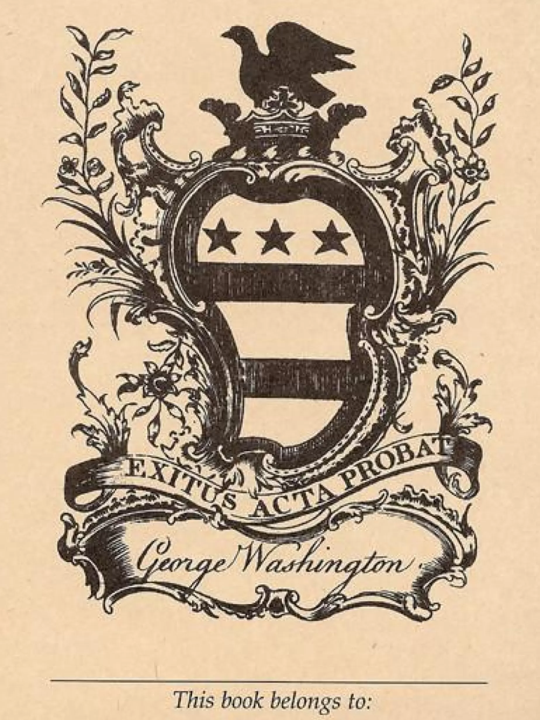 George Washington's Bookplate<* Clearance