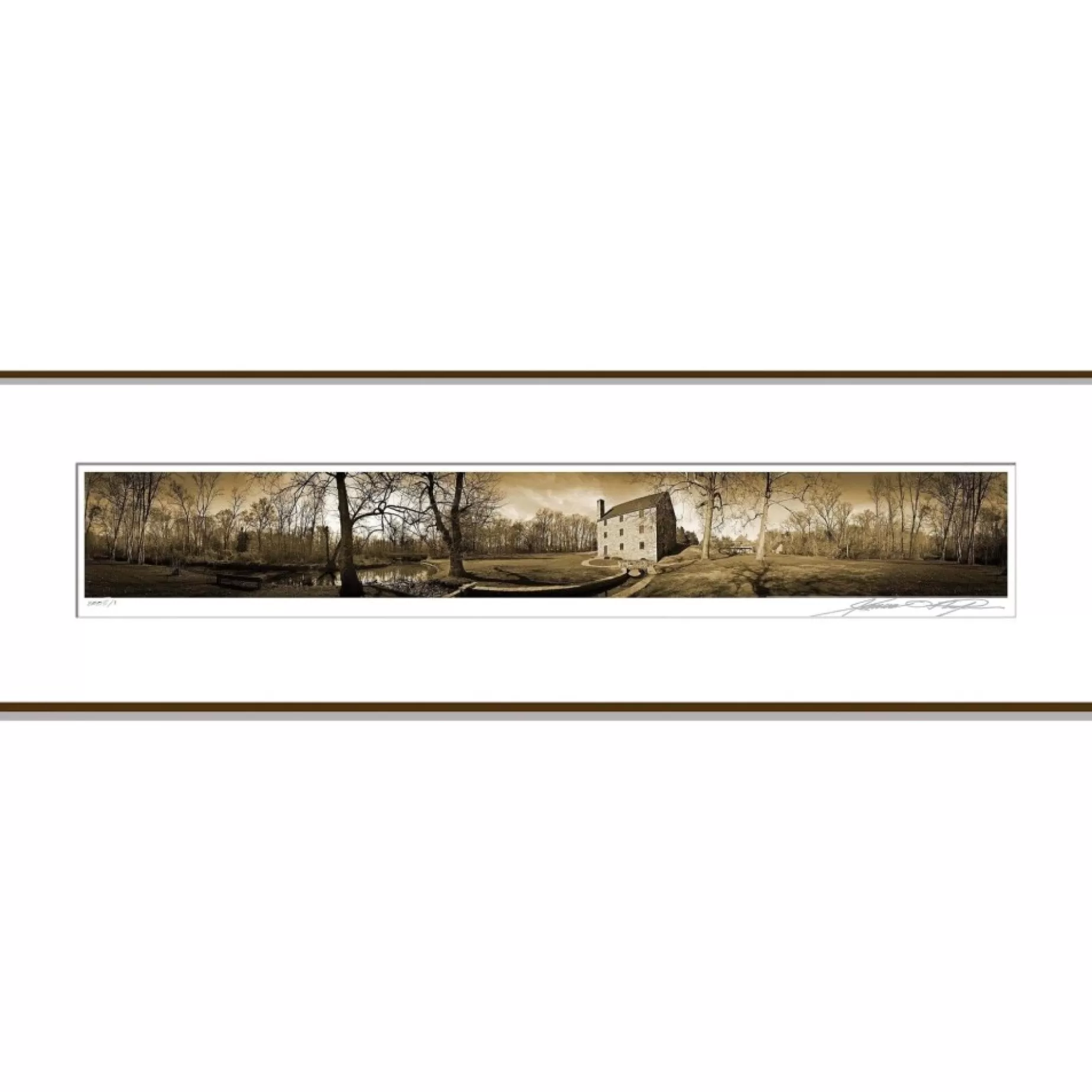 George Washington's Gristmill Framed Panoramic Photo<* Flash Sale