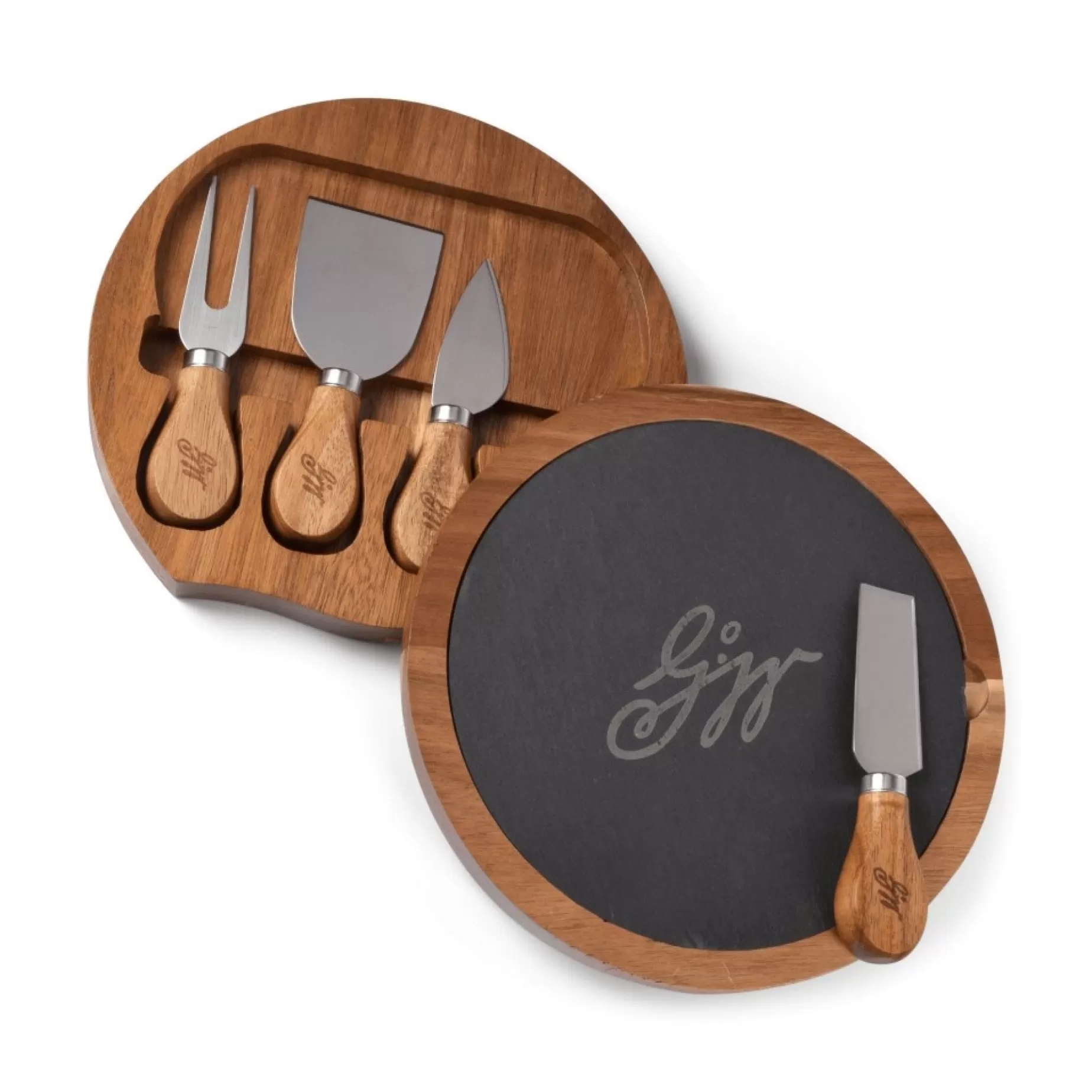 Gw Wood And Slate Cheese Board Set<DESIGN MASTER ASSOCIATES Best Sale