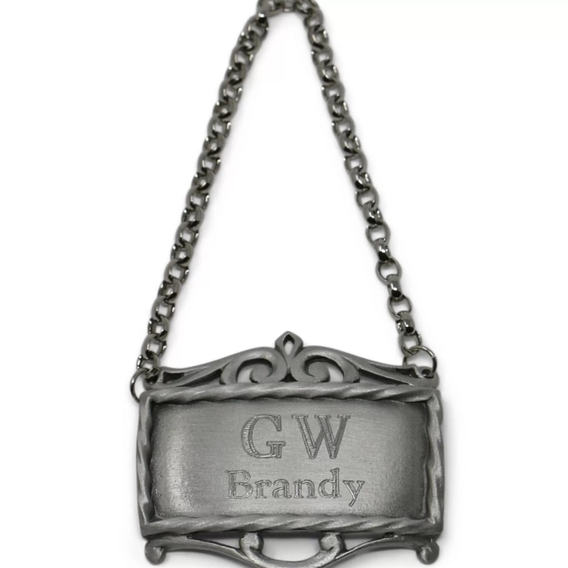 Gw's Brandy Pewter Decanter Label<SALISBURY PEWTER Clearance