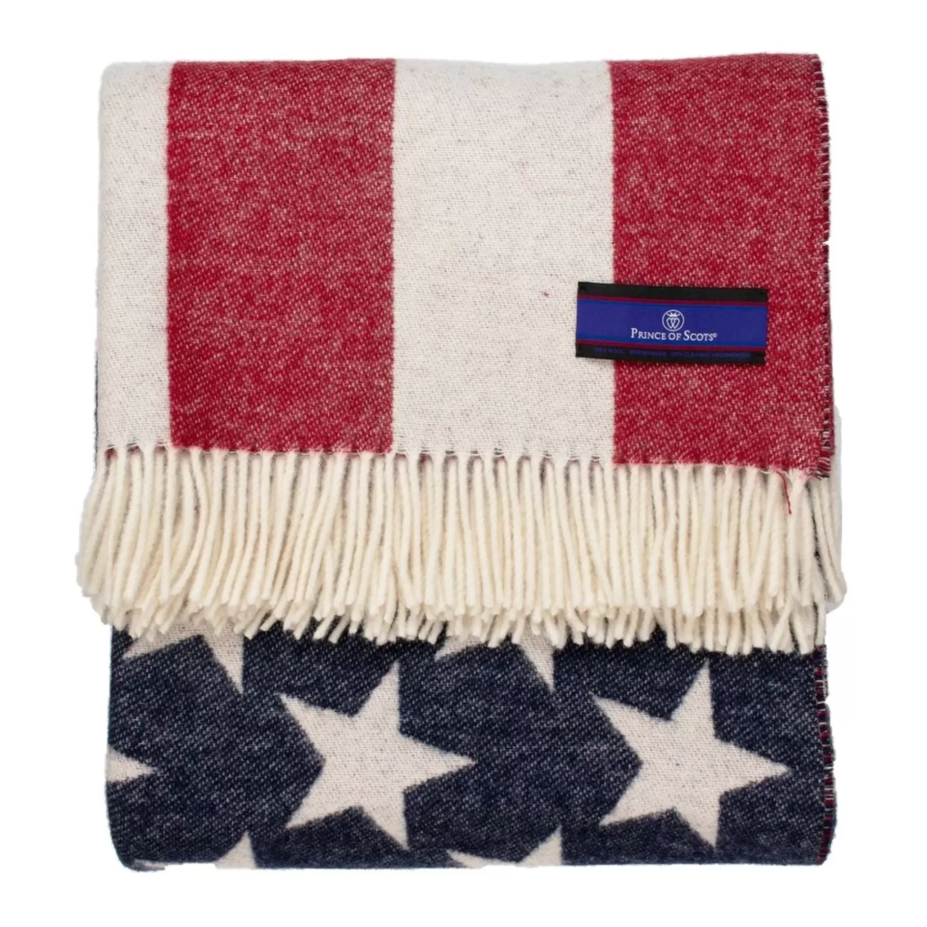 Merino Wool American Flag Throw<PRINCE OF SCOTS LLC Shop