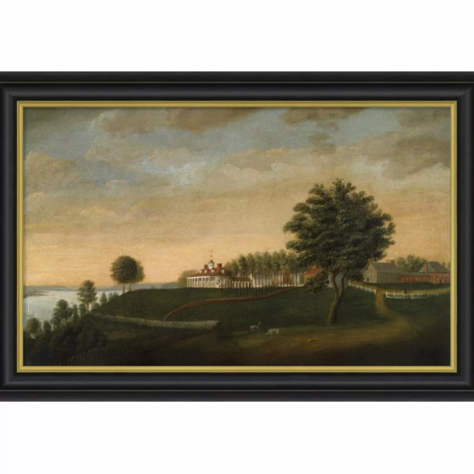 Mount Vernon 1792 East Front Framed Print: Large Edition - Black Frame<BENTLEY GLOBAL ARTS GROUP Cheap