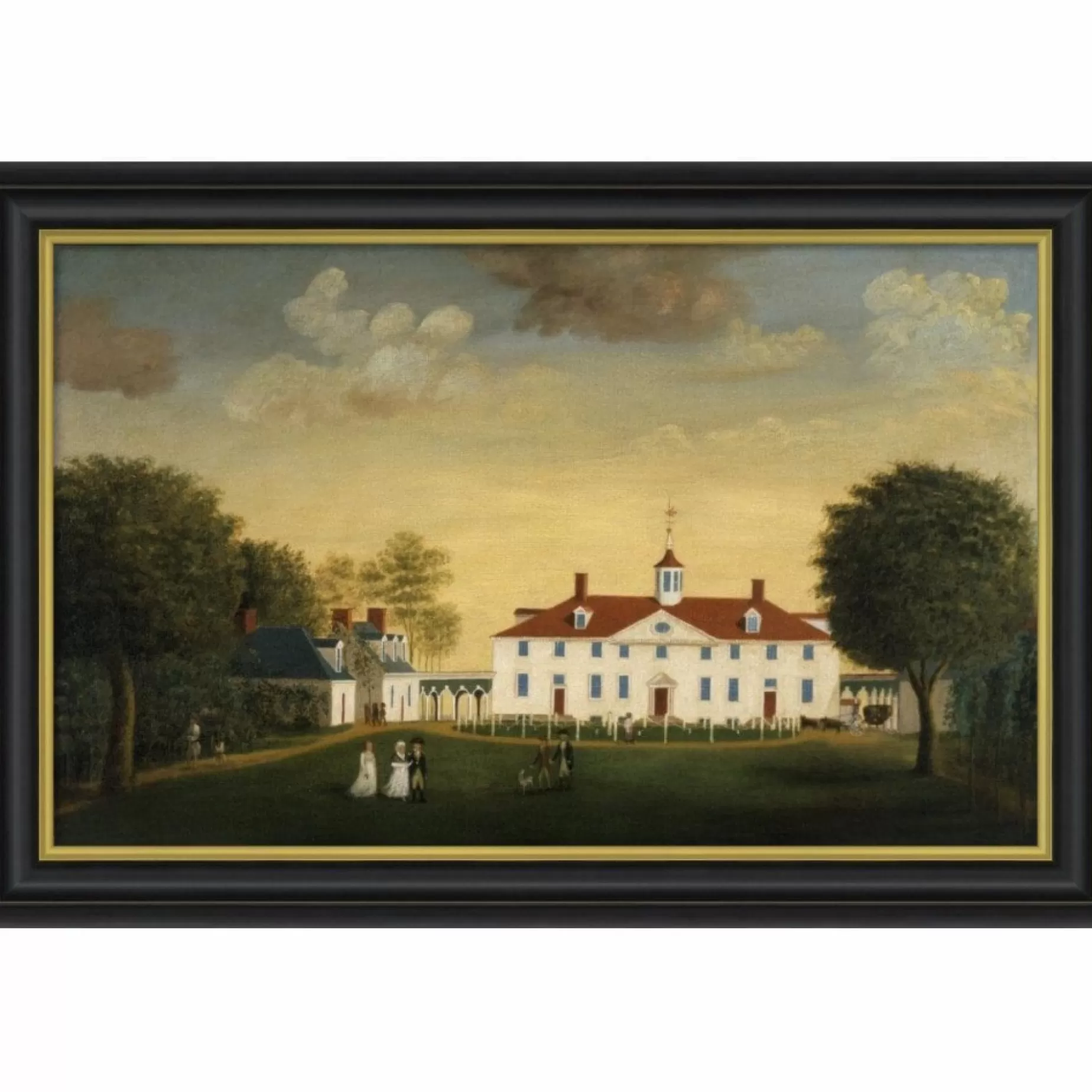 Mount Vernon 1792 West Front Framed Print: Large Edition - Black Frame<BENTLEY GLOBAL ARTS GROUP Clearance