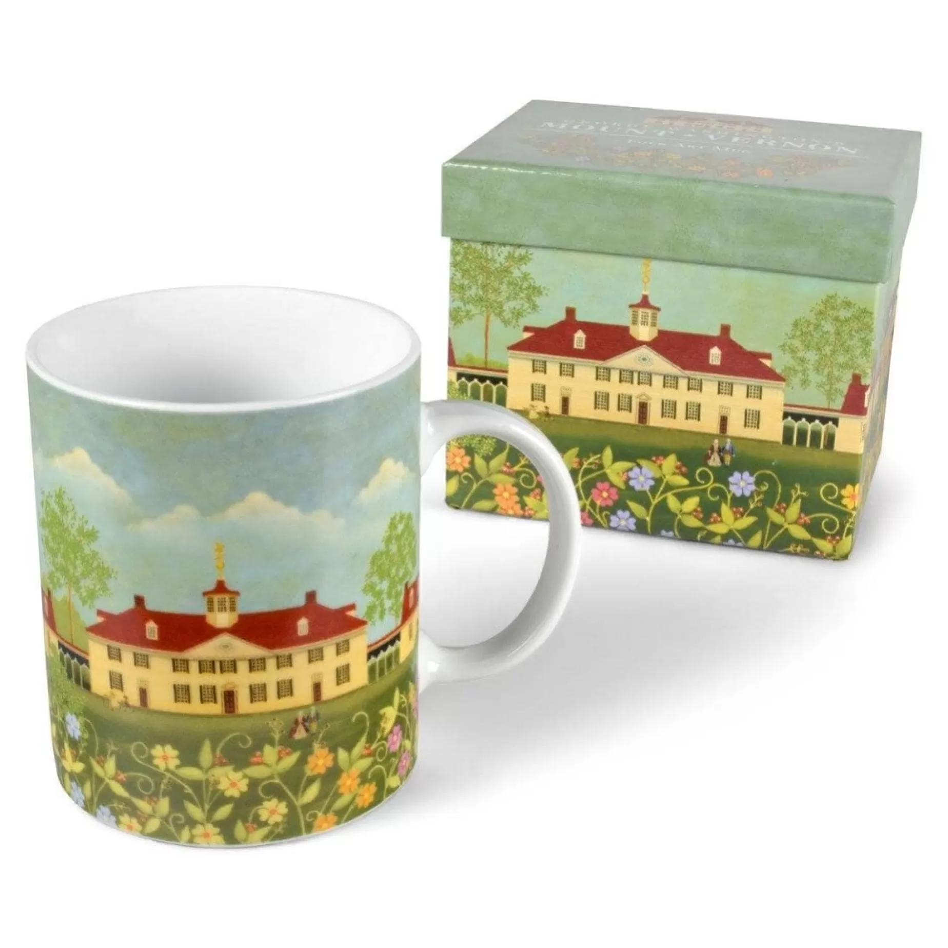 Mount Vernon Boxed Folk Art Mug<DESIGN MASTER ASSOCIATES Sale