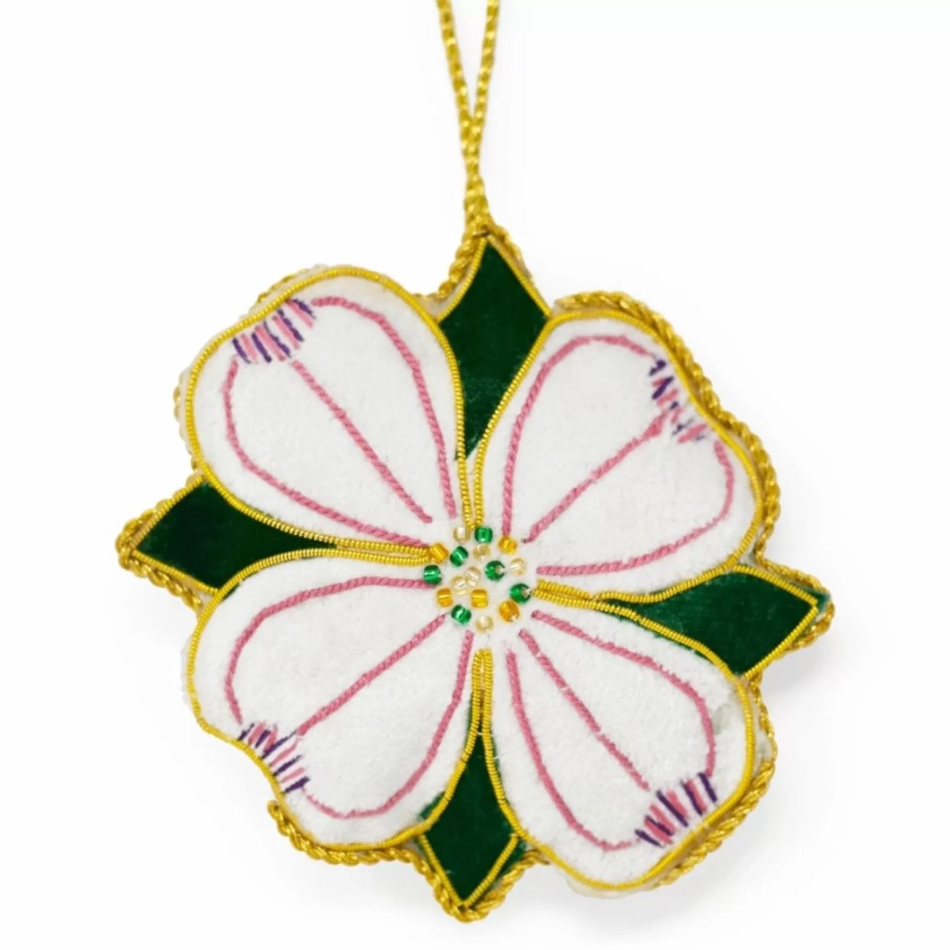 Mount Vernon Embroidered Dogwood Blossom Ornament<ST NICOLAS LTD. Online