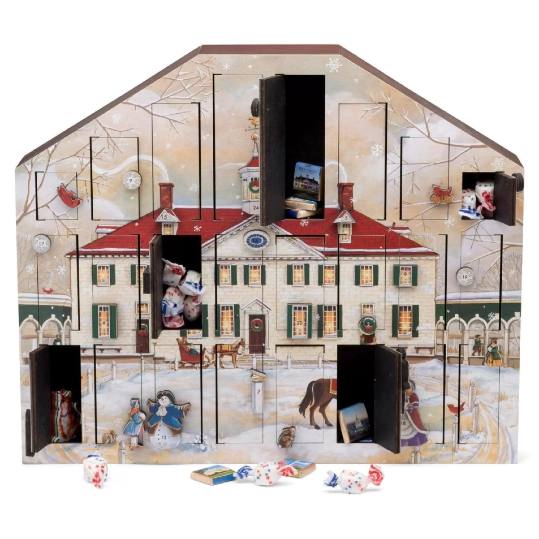 Mount Vernon Wooden Advent Calendar<* Hot