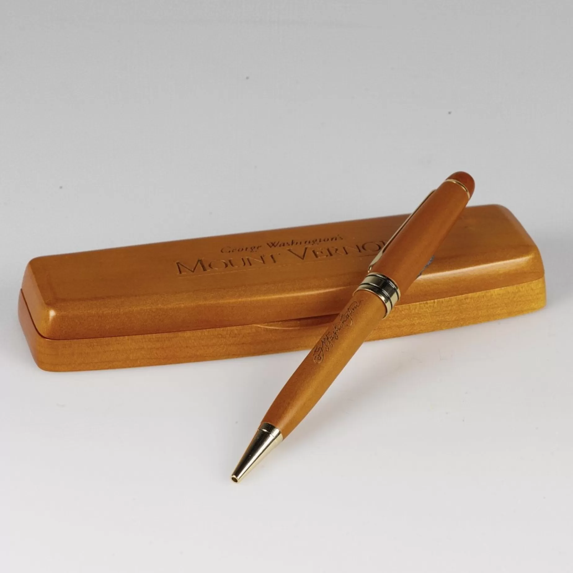 Mount Vernon Wooden Pen And Case<* Discount