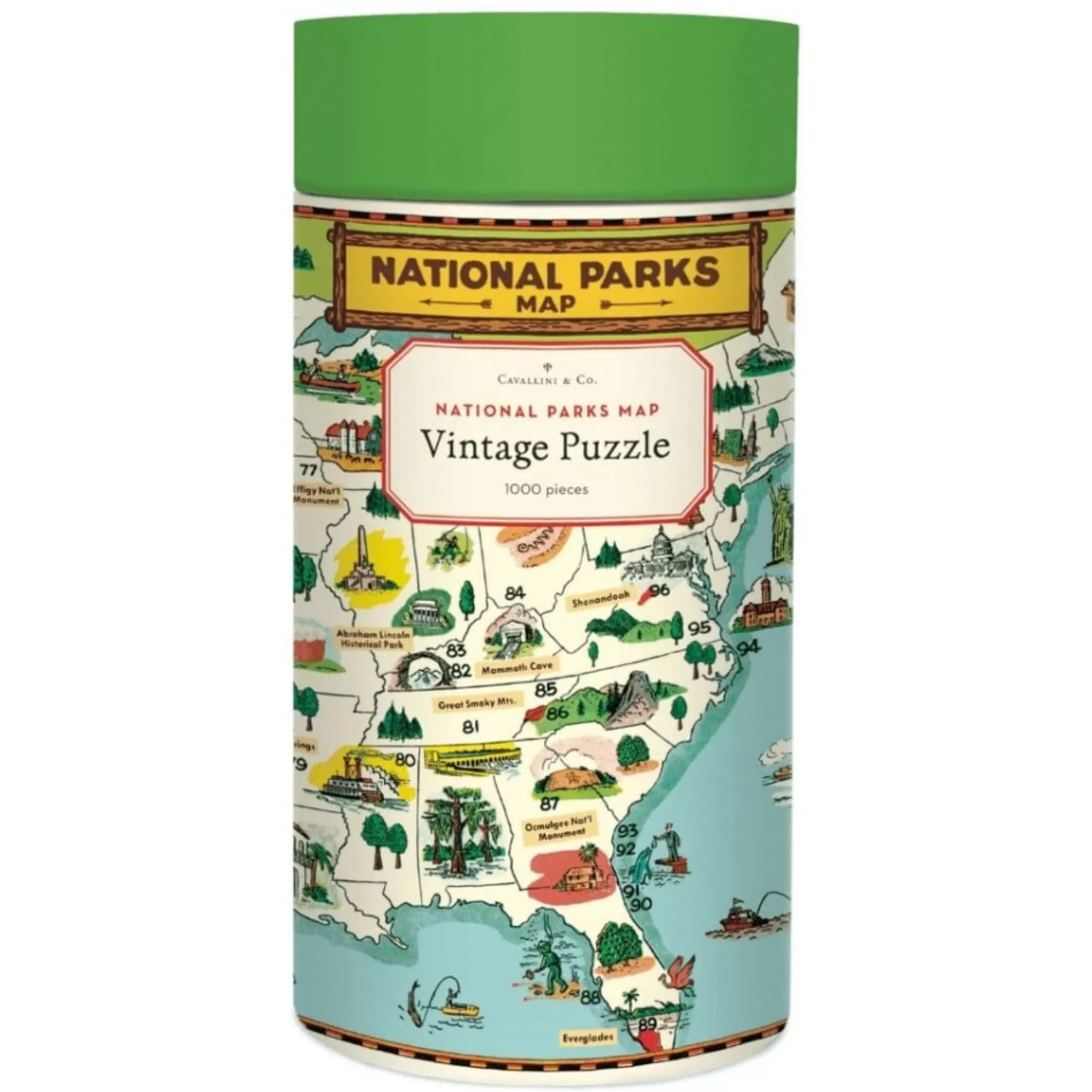 National Parks Map Puzzle<Cavallini Papers & Co. Inc Cheap