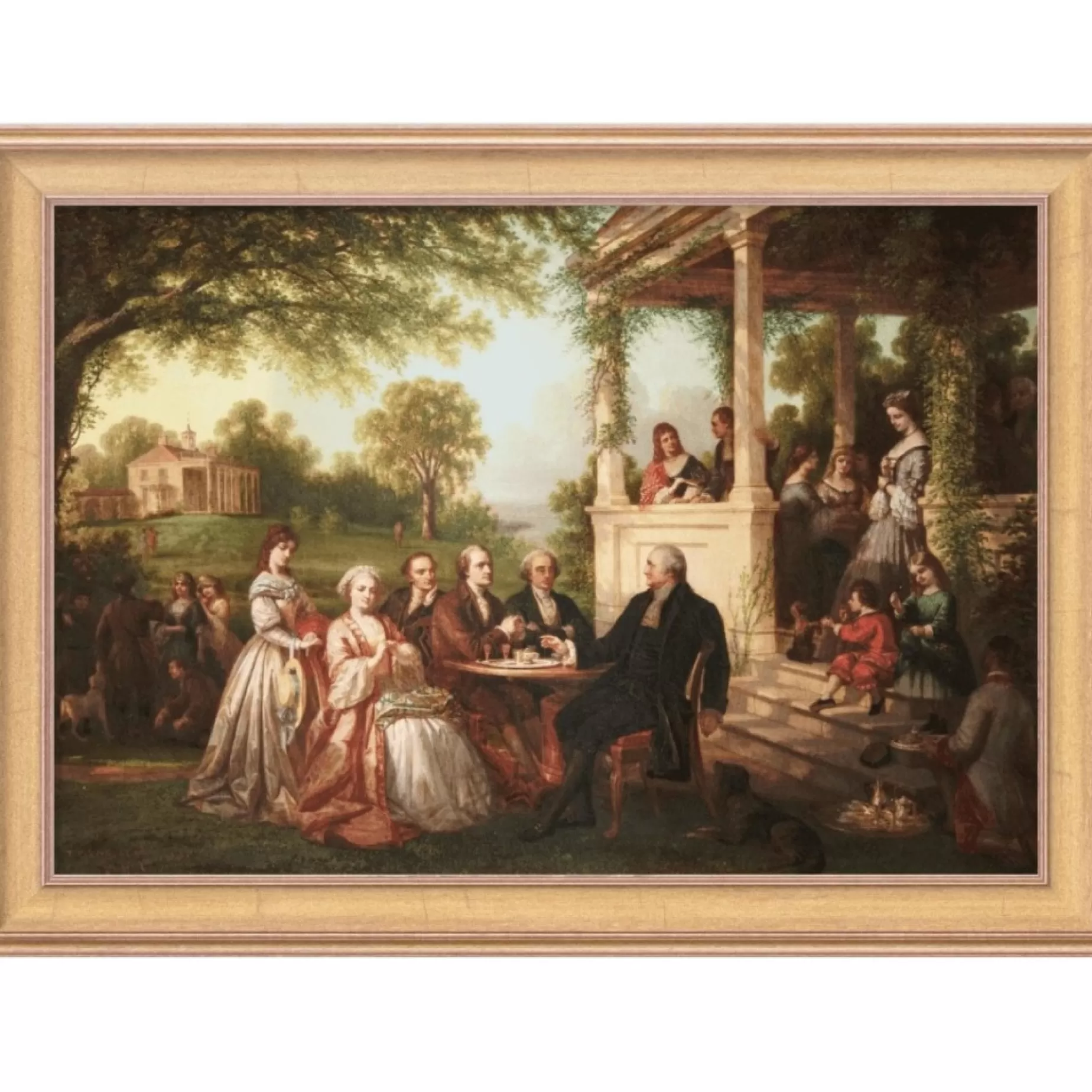 Palmy Days At Mount Vernon By Rossiter Framed Print: Large Edition<BENTLEY GLOBAL ARTS GROUP Sale