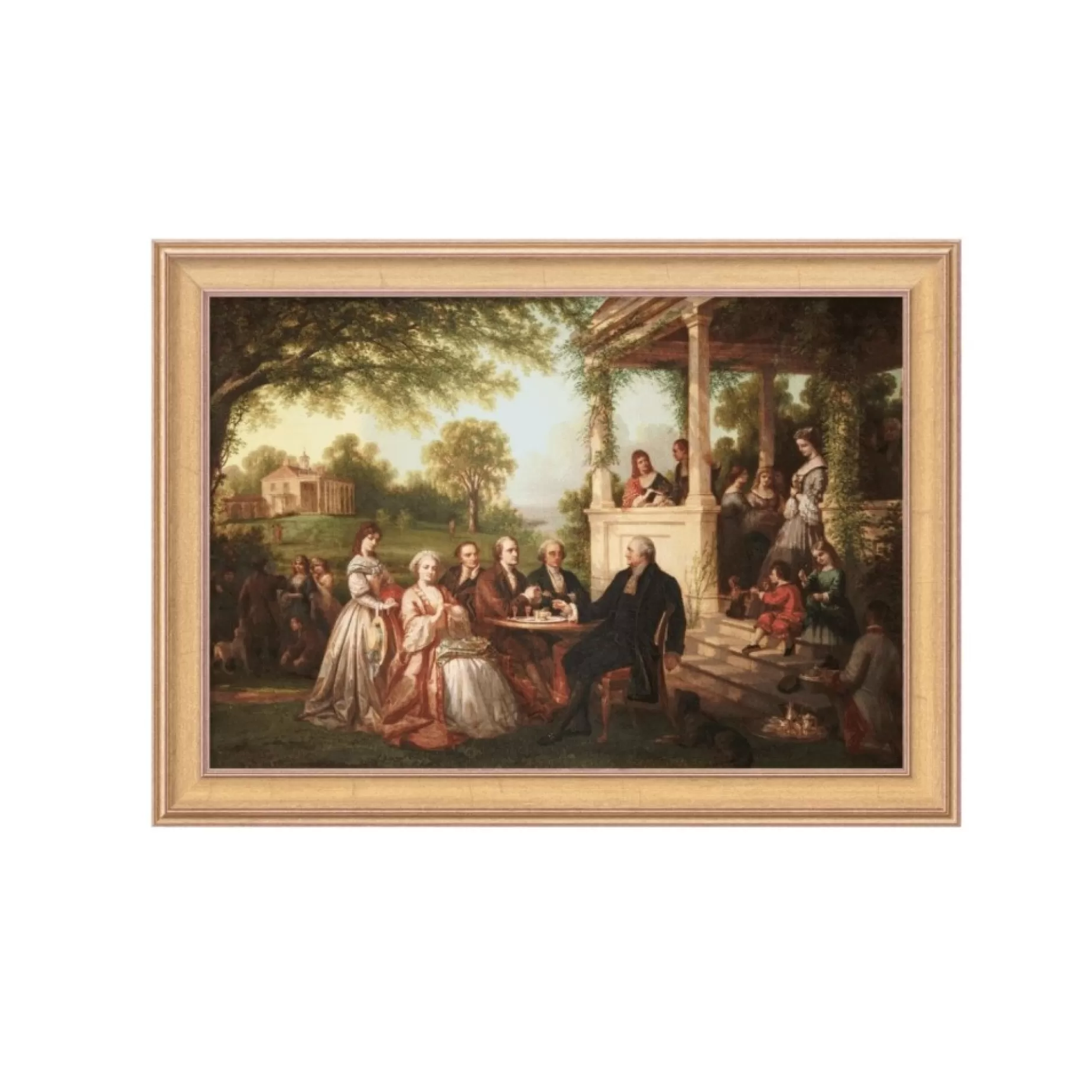 Palmy Days At Mount Vernon By Rossiter Framed Print: Small Edition<BENTLEY GLOBAL ARTS GROUP New