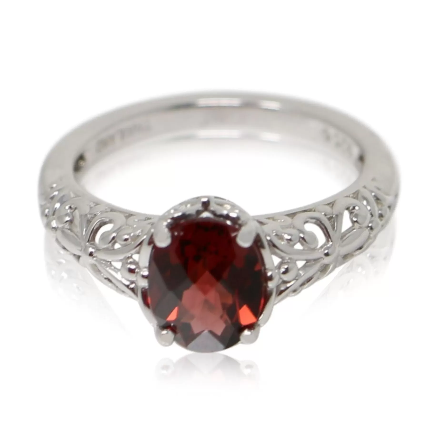 Sterling Silver And Garnet Ring<Color Craft Inc Best Sale