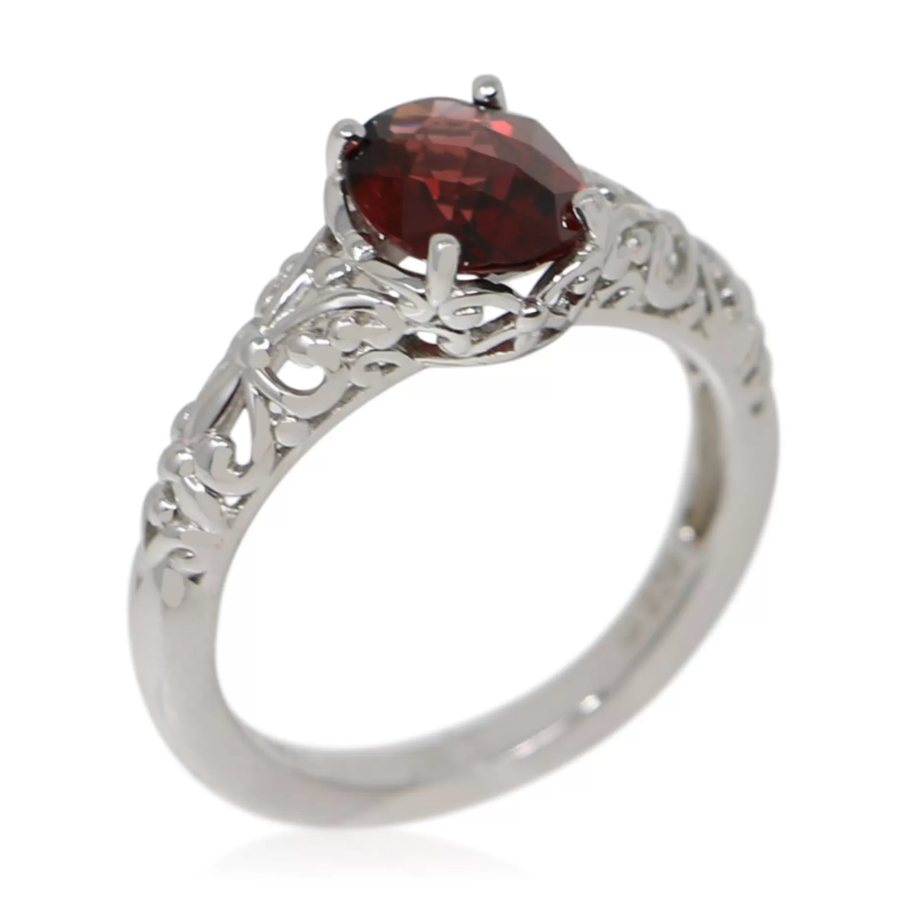 Sterling Silver And Garnet Ring<Color Craft Inc Best Sale