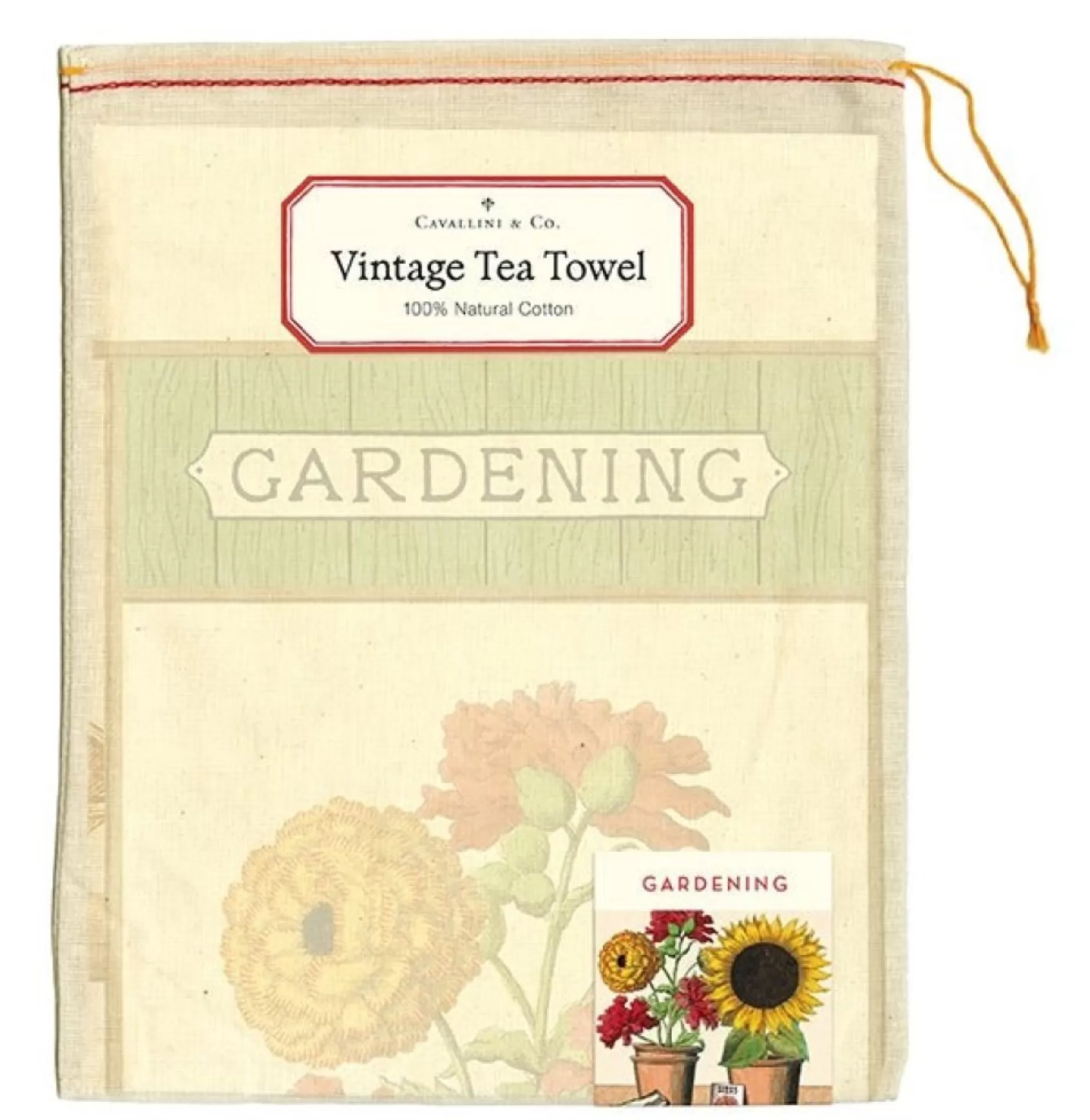 Vintage Gardening Tea Towel<Cavallini Papers & Co. Inc Store