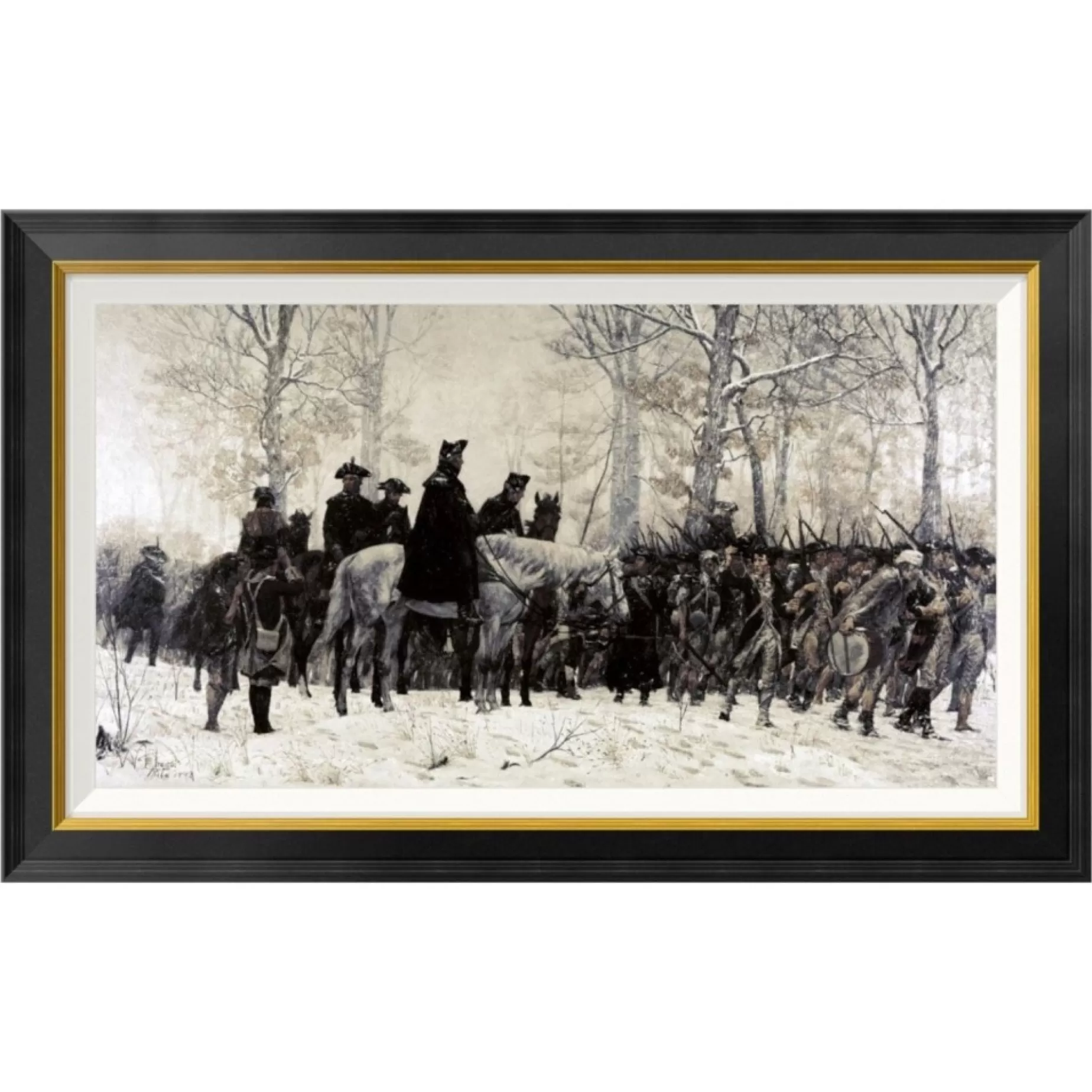 Washington At Valley Forge By Trego Framed Print: Large Edition<BENTLEY GLOBAL ARTS GROUP Best