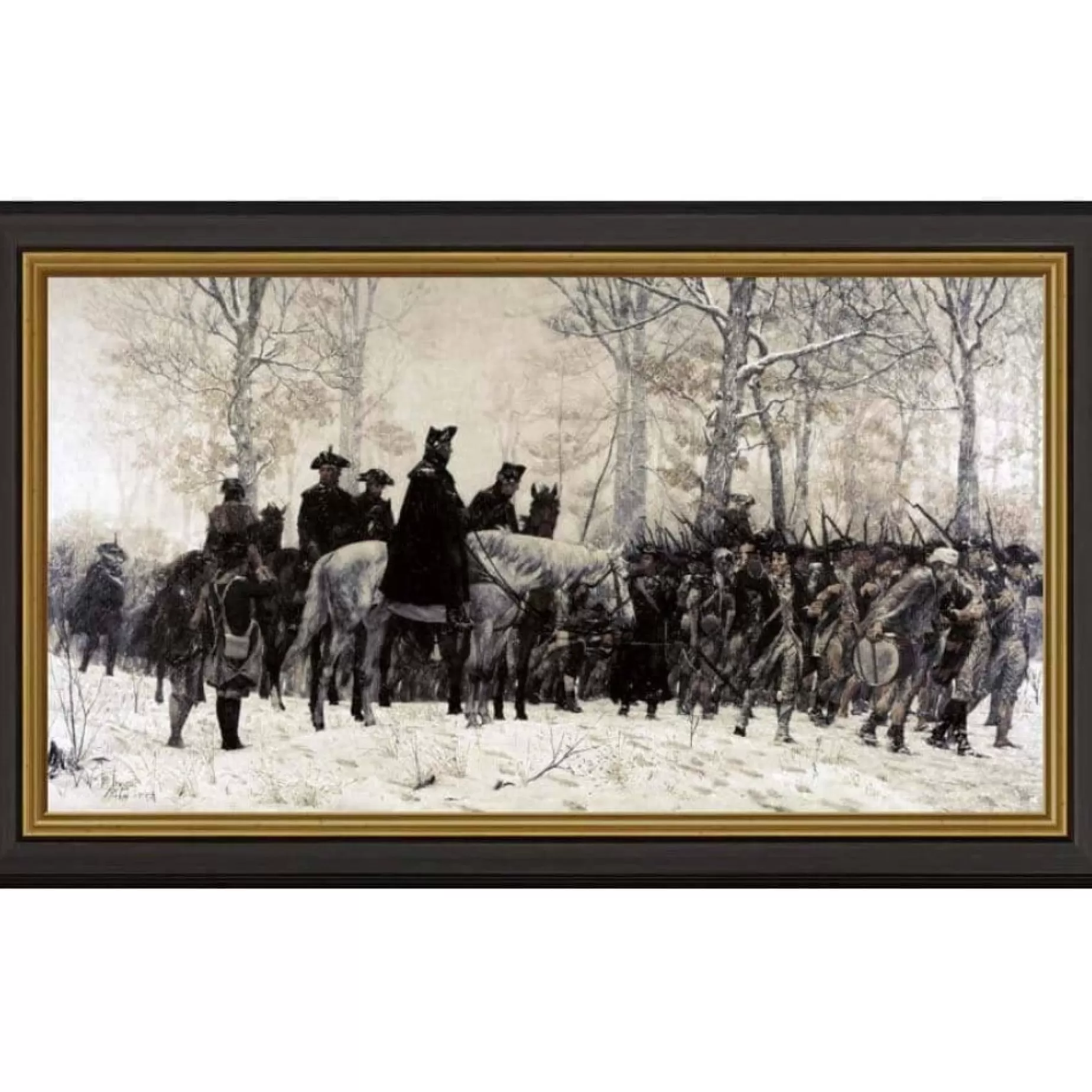 Washington At Valley Forge By Trego Framed Print: Small Edition<BENTLEY GLOBAL ARTS GROUP Flash Sale