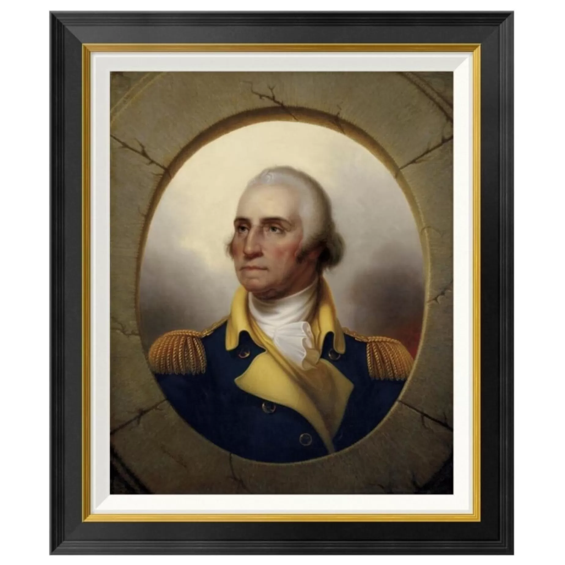 Washington Porthole Portrait Framed Print: Medium Edition<BENTLEY GLOBAL ARTS GROUP Flash Sale