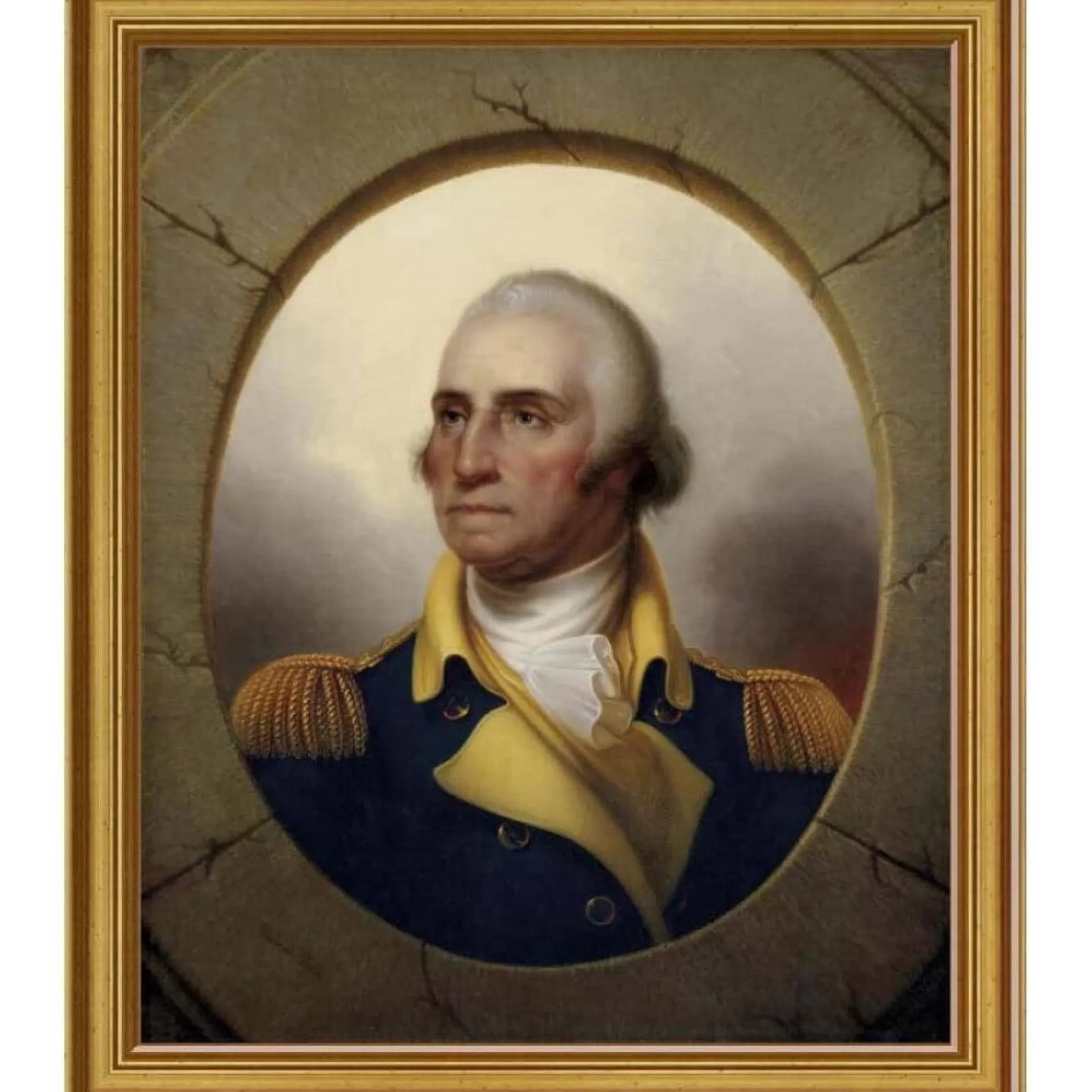 Washington Porthole Portrait Framed Print: Small Edition<BENTLEY GLOBAL ARTS GROUP Cheap