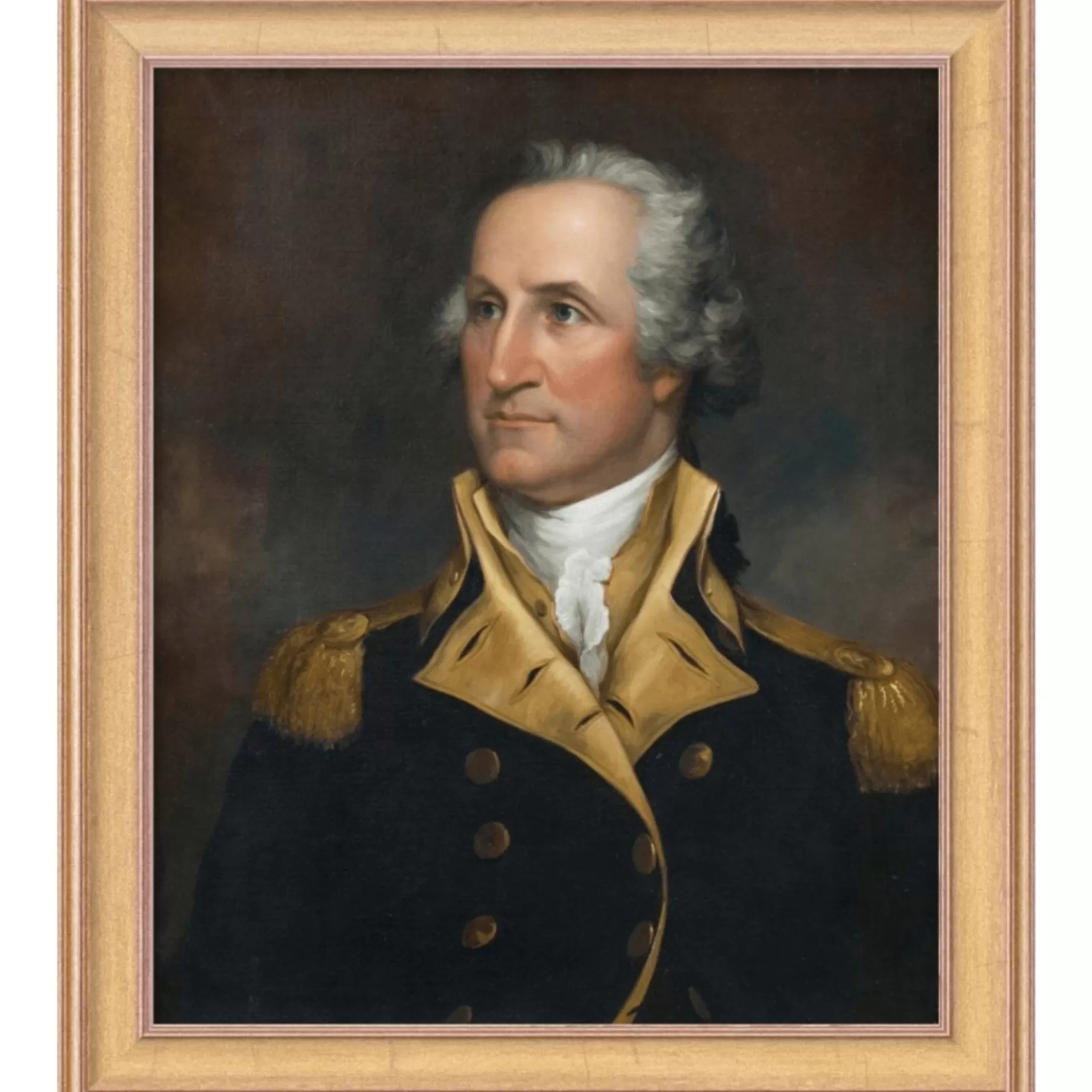 Washington's Portrait By Lambdin Framed Print: Large Edition<BENTLEY GLOBAL ARTS GROUP Best