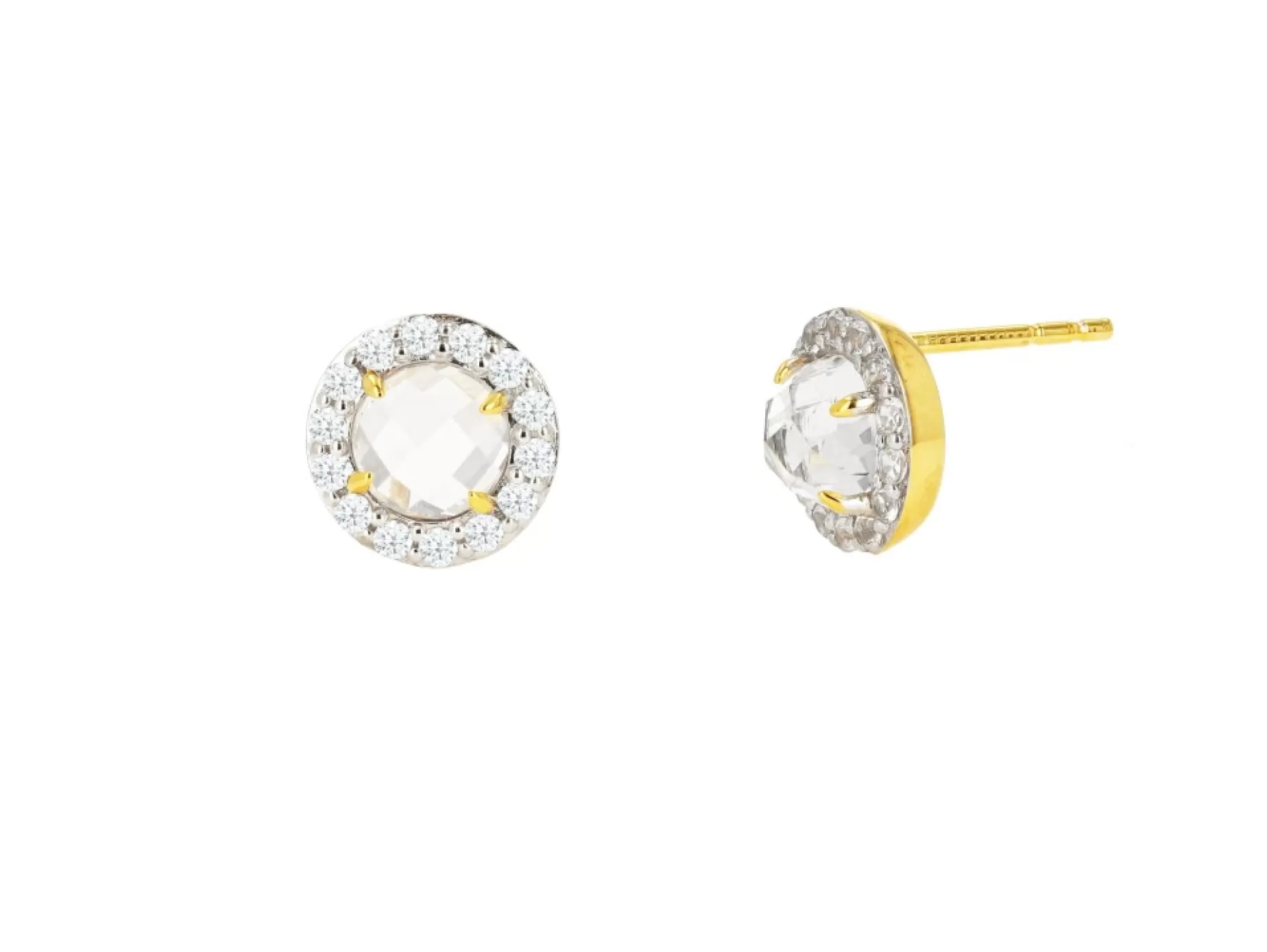 White Topaz Stud Earrings<Color Craft Inc Clearance