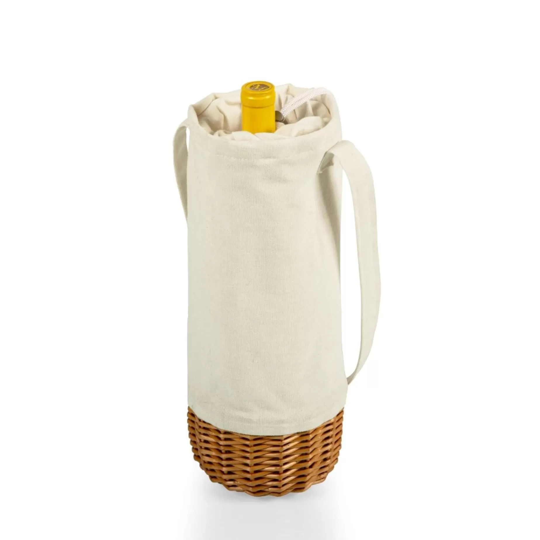 Willow & Canvas Wine Bottle Basket - Natural<Picnic Time Inc. Flash Sale