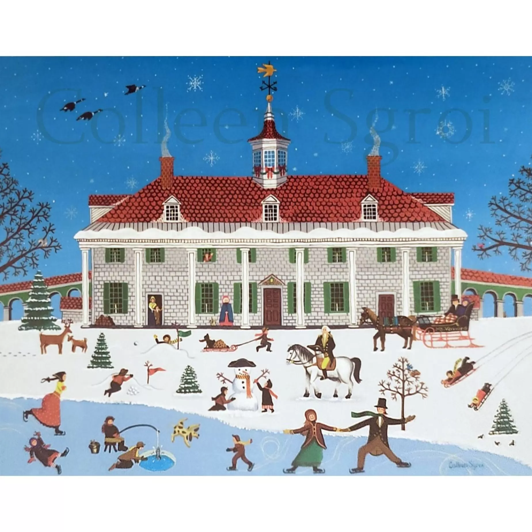 Winter At Mount Vernon - 500 Piece Puzzle<DESIGN MASTER ASSOCIATES Best Sale